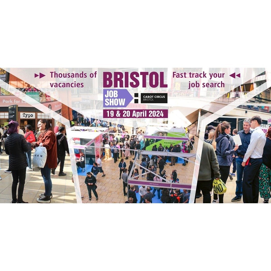 Are you looking a job ? Head down to Cabot Circus on Friday and Saturday this week to meet employers and find out about a variety of opportunities
For more information and to register, please look here:
www.BristolJobShow.org
#skillsconnect #works4yo