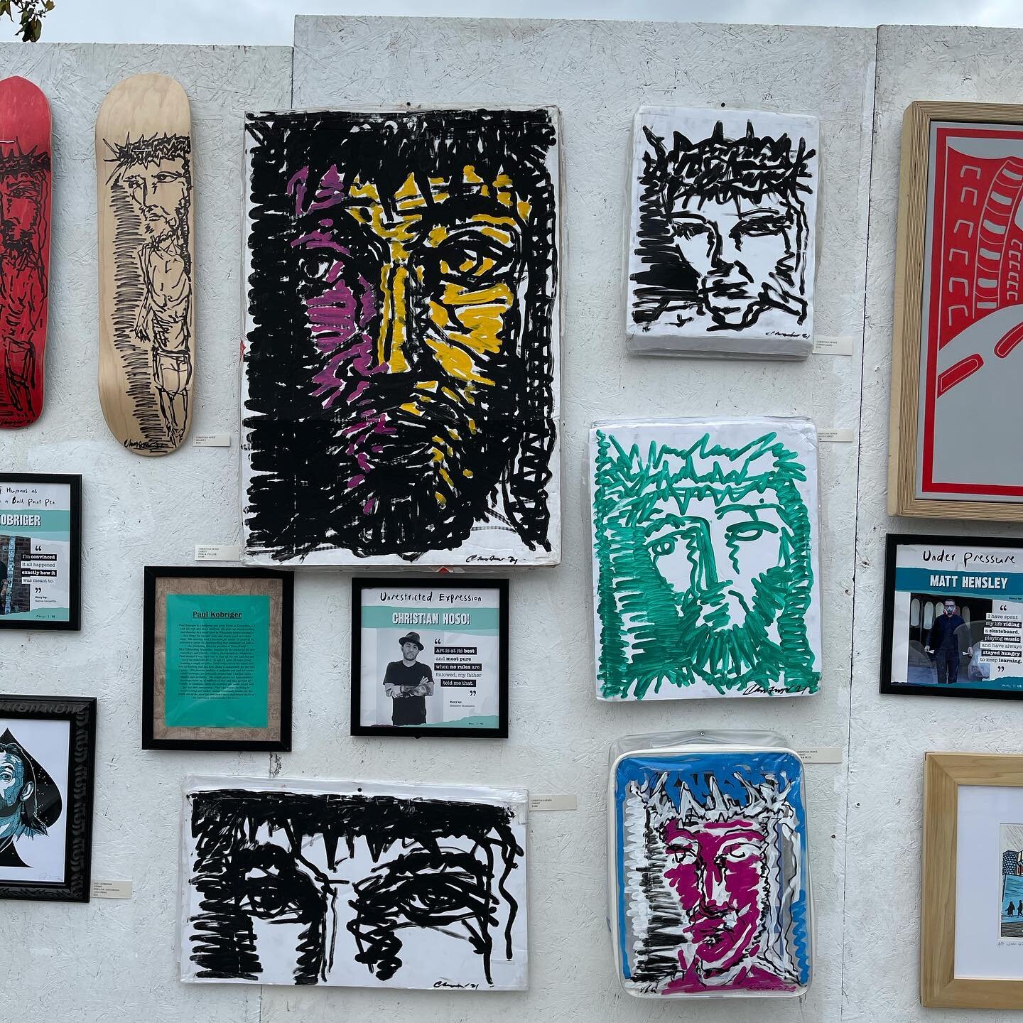 Saturday Skater Art Show in Long Beach. #christianhosoi 
art representing.