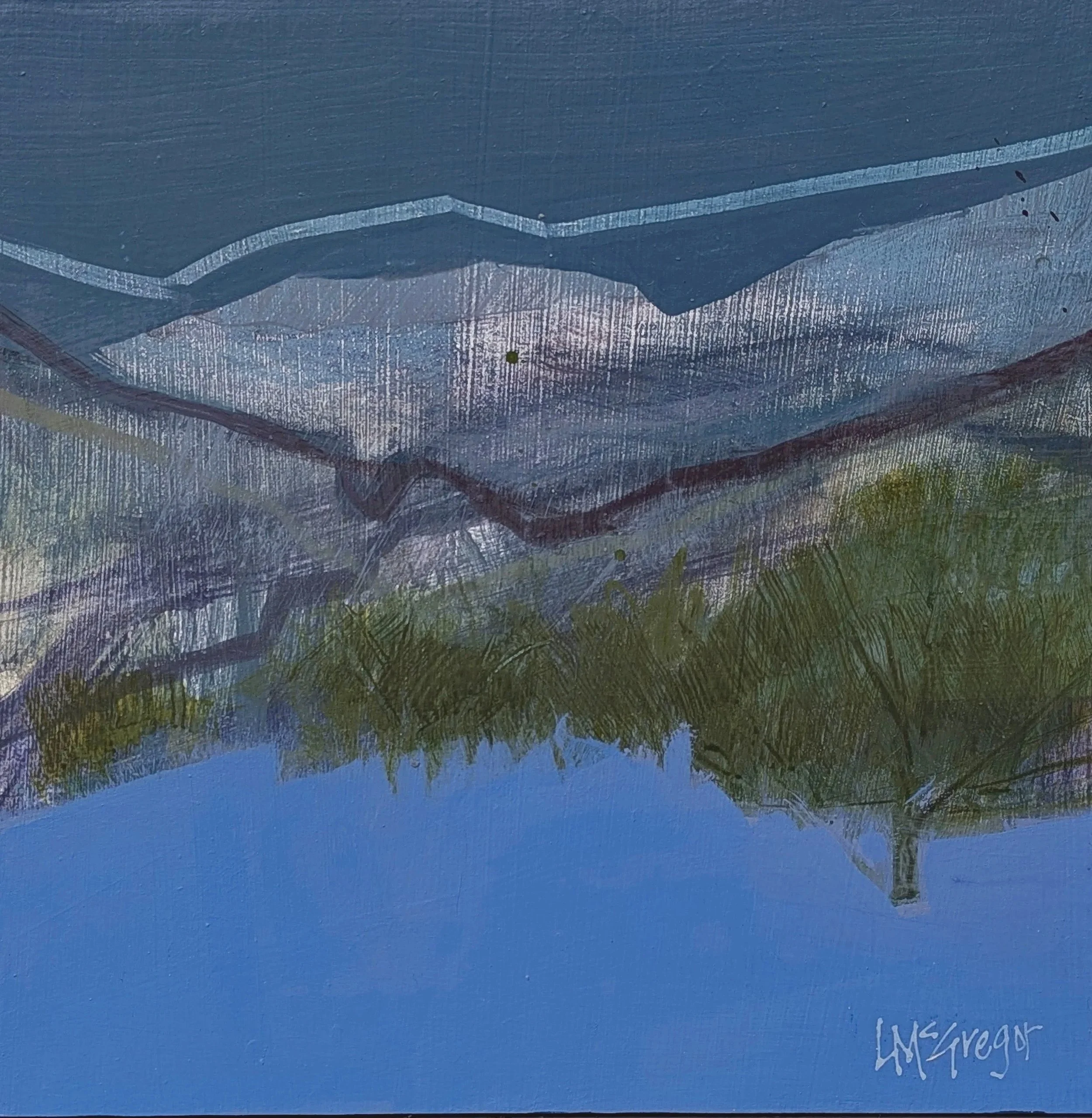 Summer Hawthorn, Loch Awe 25x25 cm