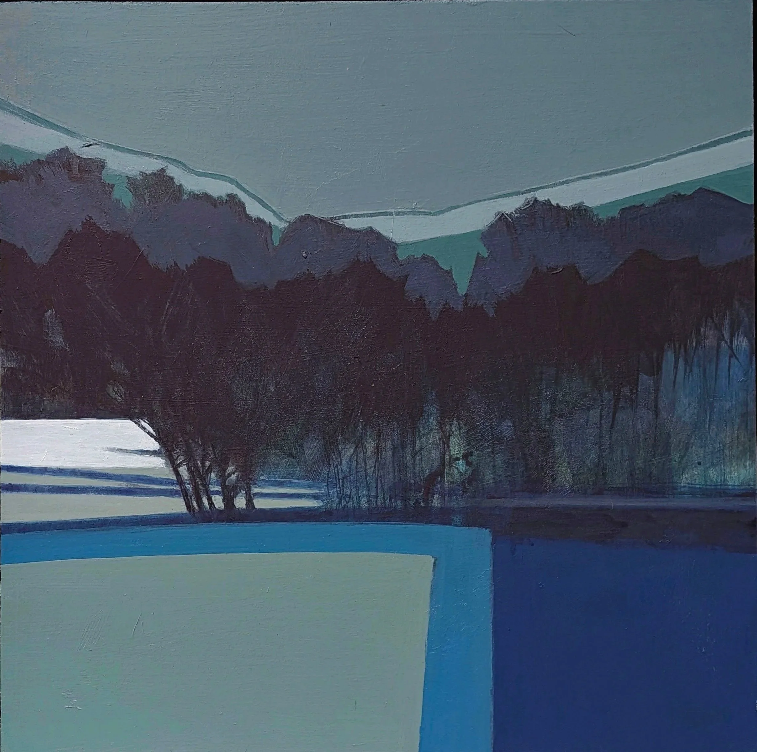 Water's Edge, Dusk 61x61 cm