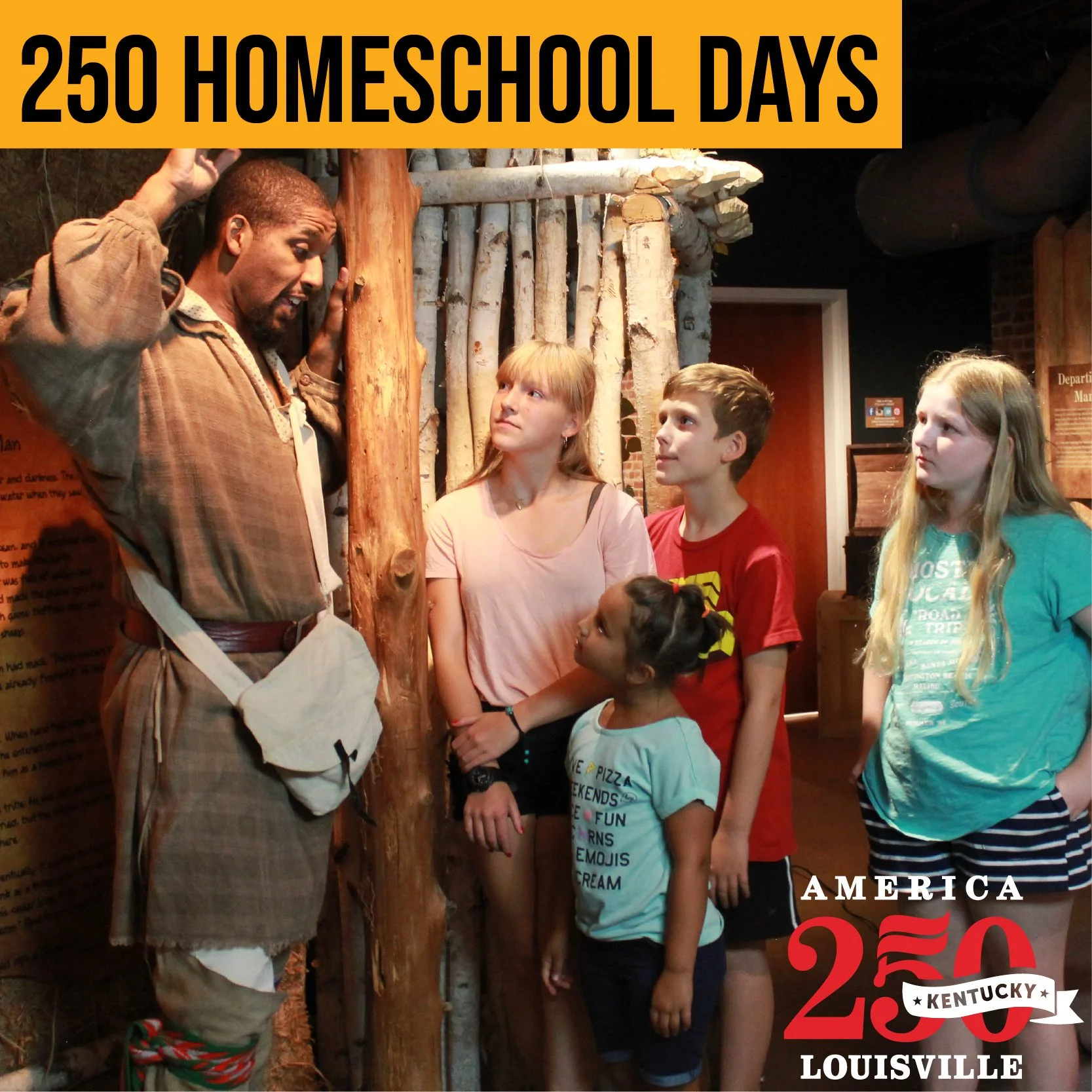Homeschool Days offerings revolving around themes of America's 250th anniversary.