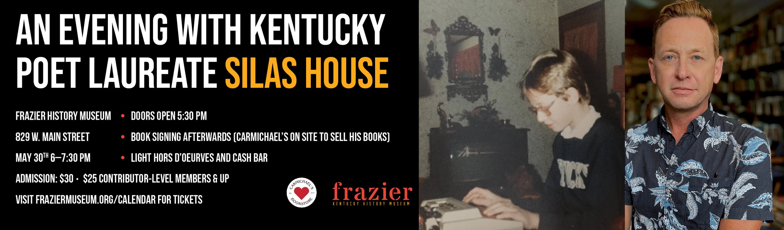 An Evening with Kentucky Poet Laureate Silas House Frazier Kentucky