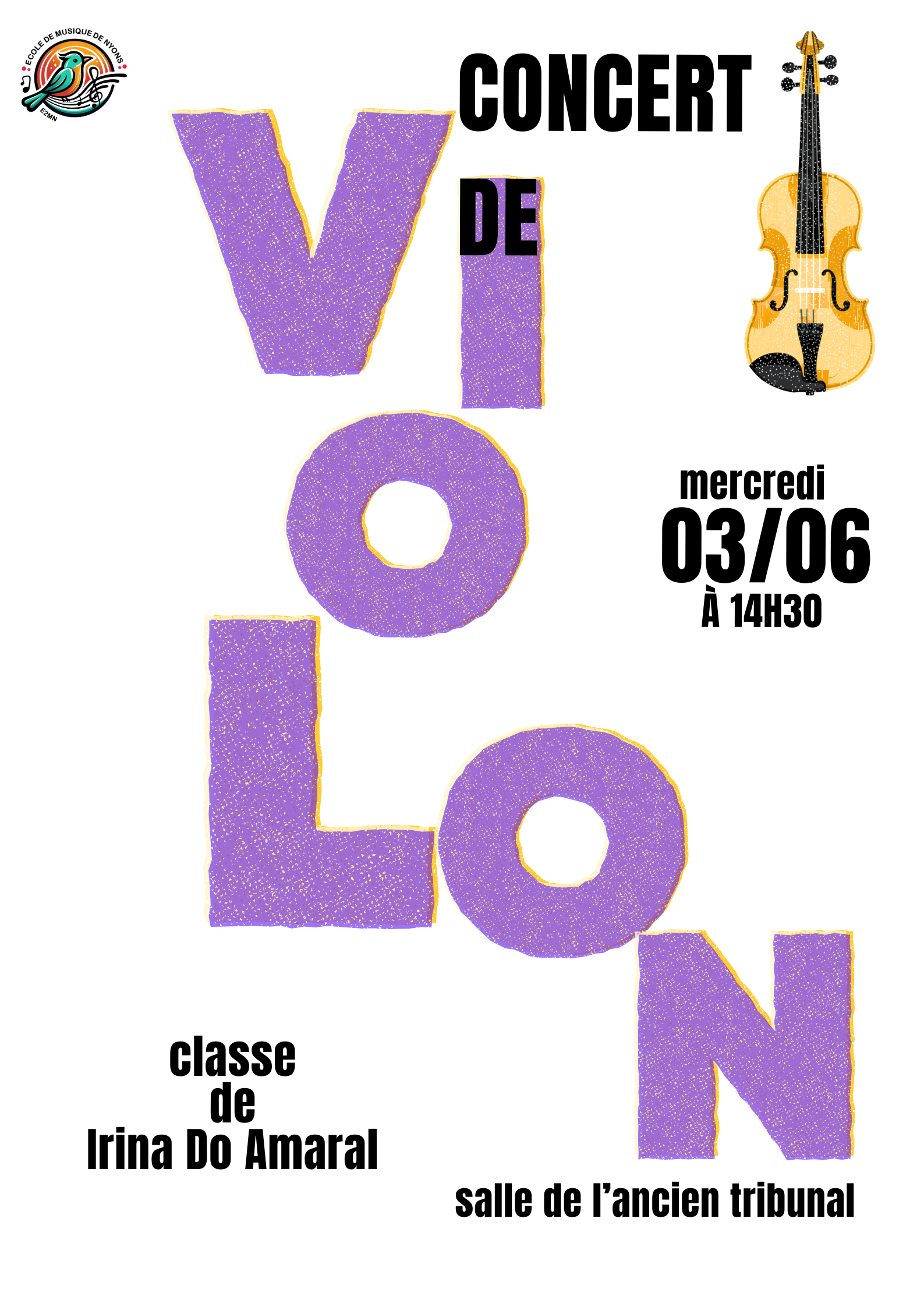 Concert classe de violon