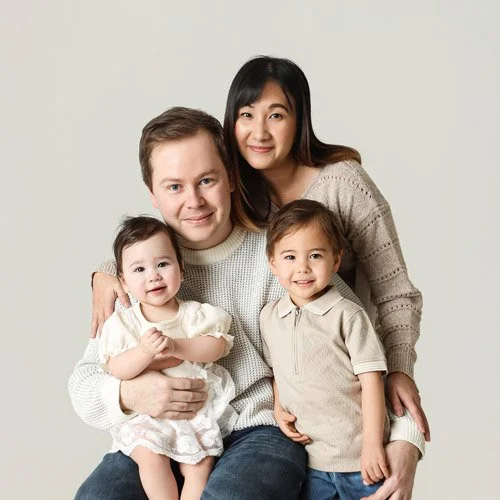 Family portraits before a Cake Smash photoshoot in Warrington