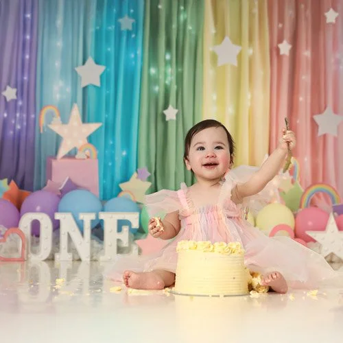 Baby Cake Smash 1st birthday photoshoot in Culcheth Warrington
