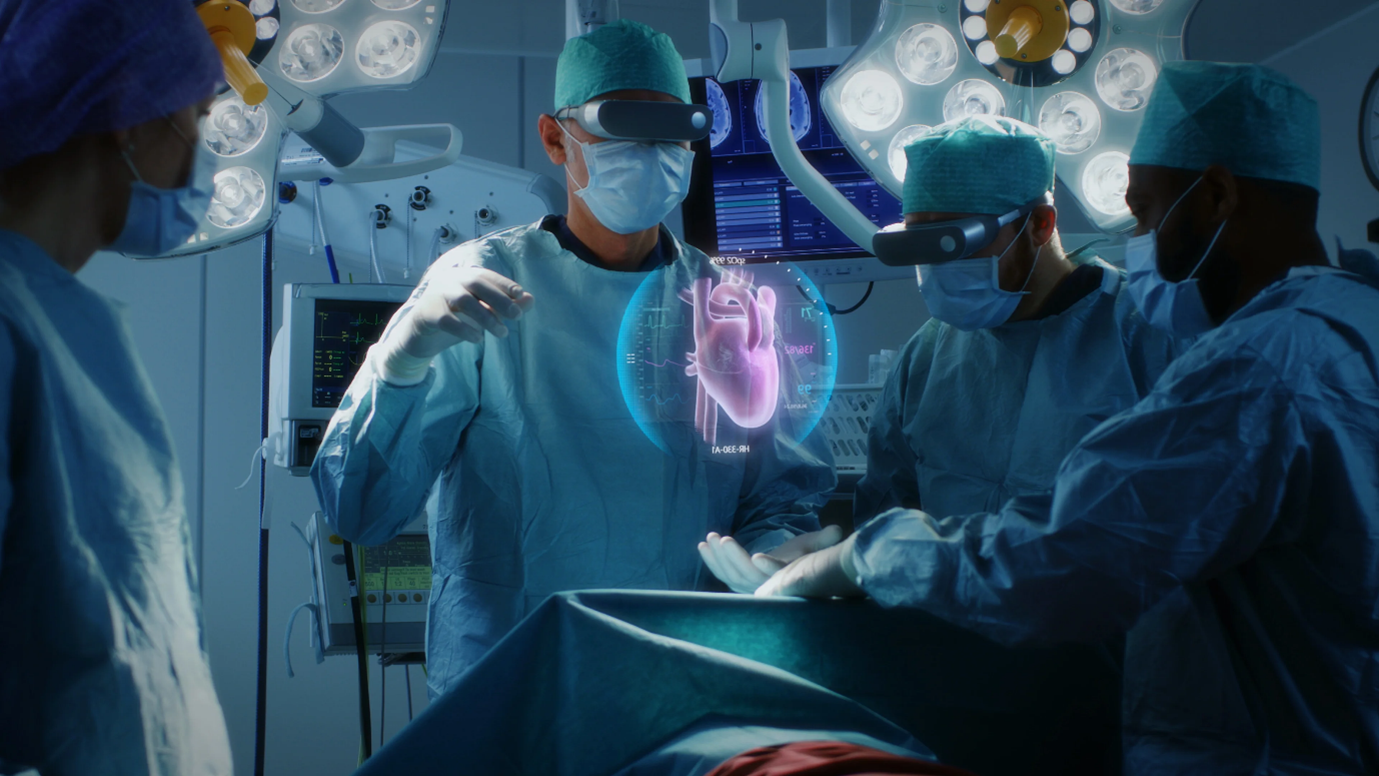 Use of AR headset in surgery