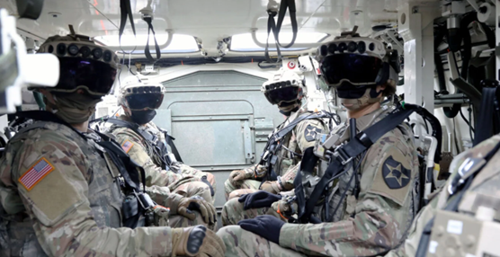 The US troops wearing Microsoft HoloLens