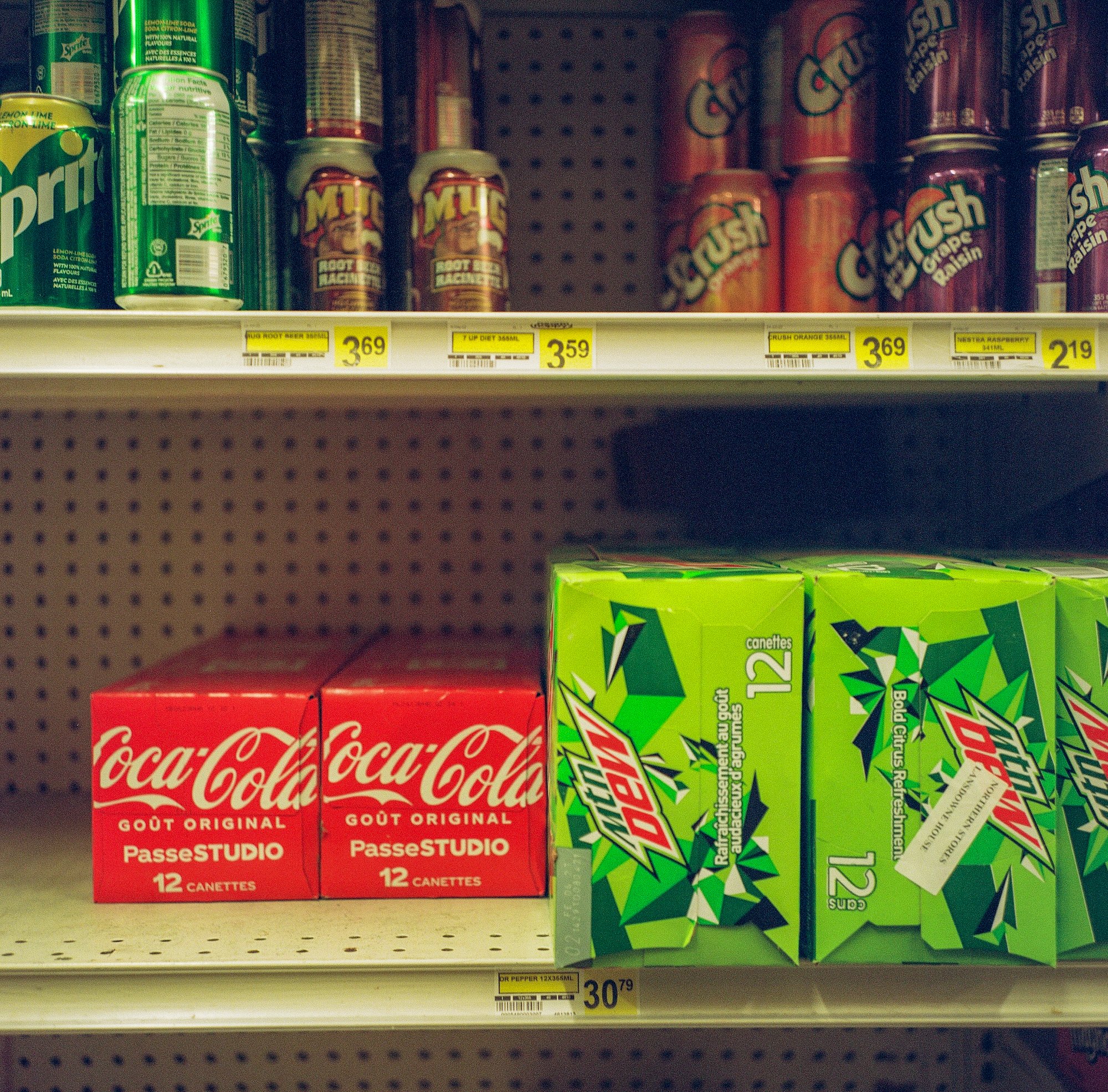 Pop and other items at the grocery store are inflated due to the distance they need to travel
