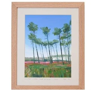 SOUSTONS. Entre Forêt et Dune.
Acrylique sur papier 250 Gr
27x33 cm. 2025
Encadrement Bois / Chêne.
Œuvre originale certifiée.
150 €