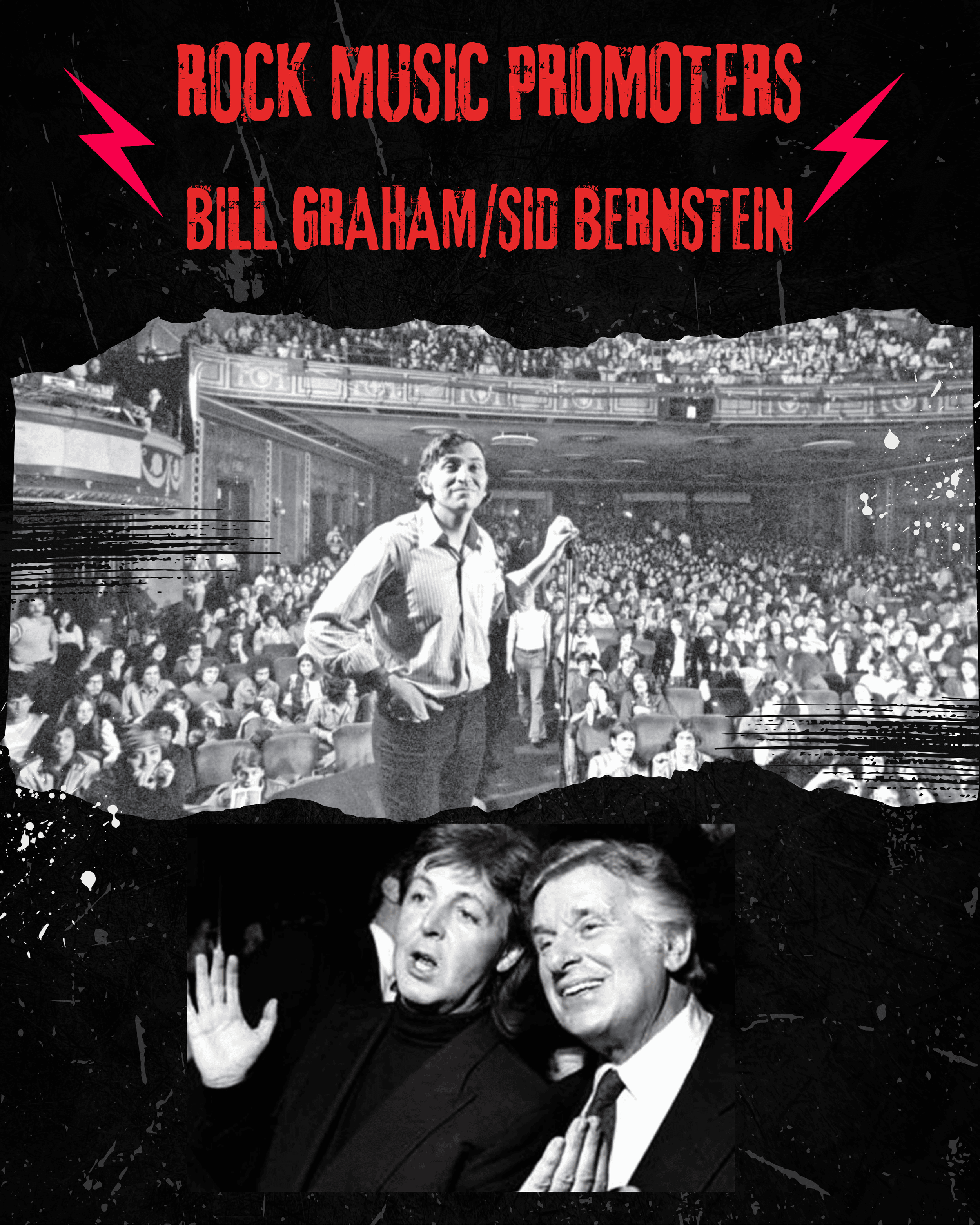 Bill Graham and Sid Bernstein - Two Of The Greatest Rock Music Promoters Of The 1960s. Graham: Fillmore East &amp; West. Bernstein: The Beatles At Shea Stadium!