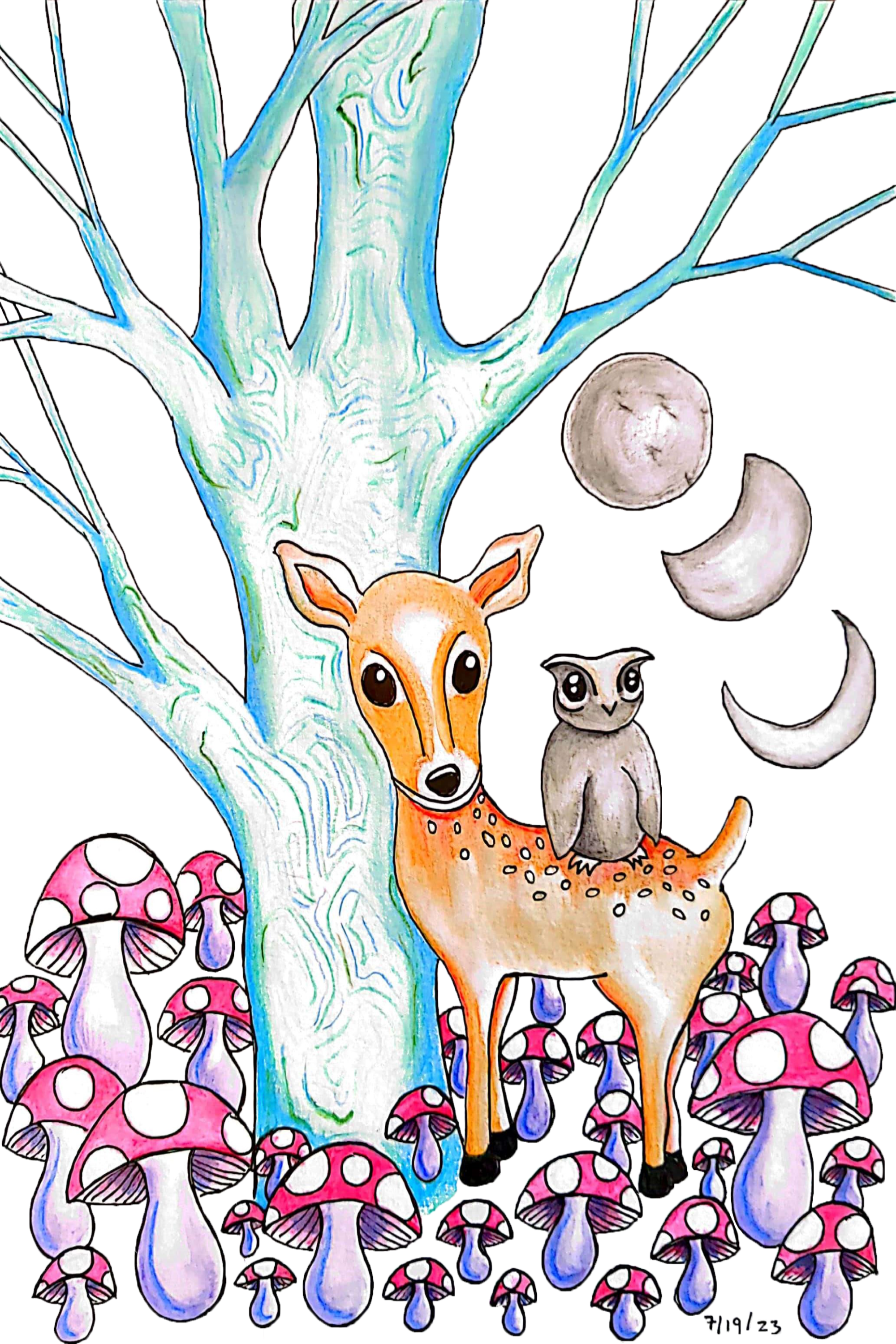 7/19/23, "Mushroom Moonlight"