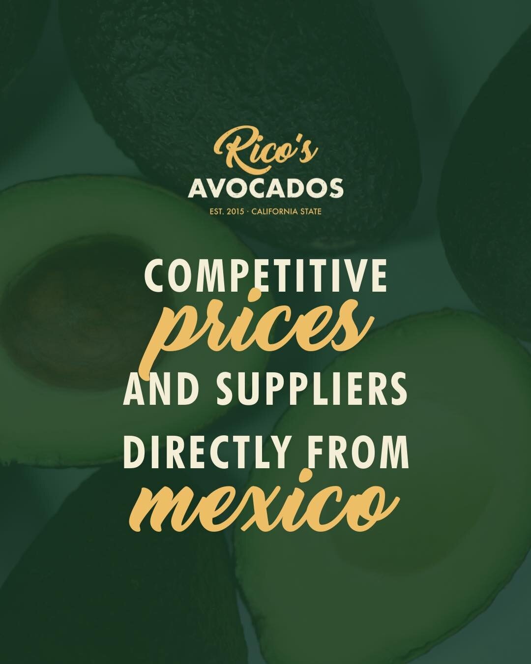 We look for fair prices and products of the best quality🥑 

Do you need an avocado supplier? 
Contact us for more information
📲 Sales: Sale: (805) 835 6162
📩 Mail: info@ricosavocados.com

#ricosavocados #avocados #freshproducersupplier #avocadosup