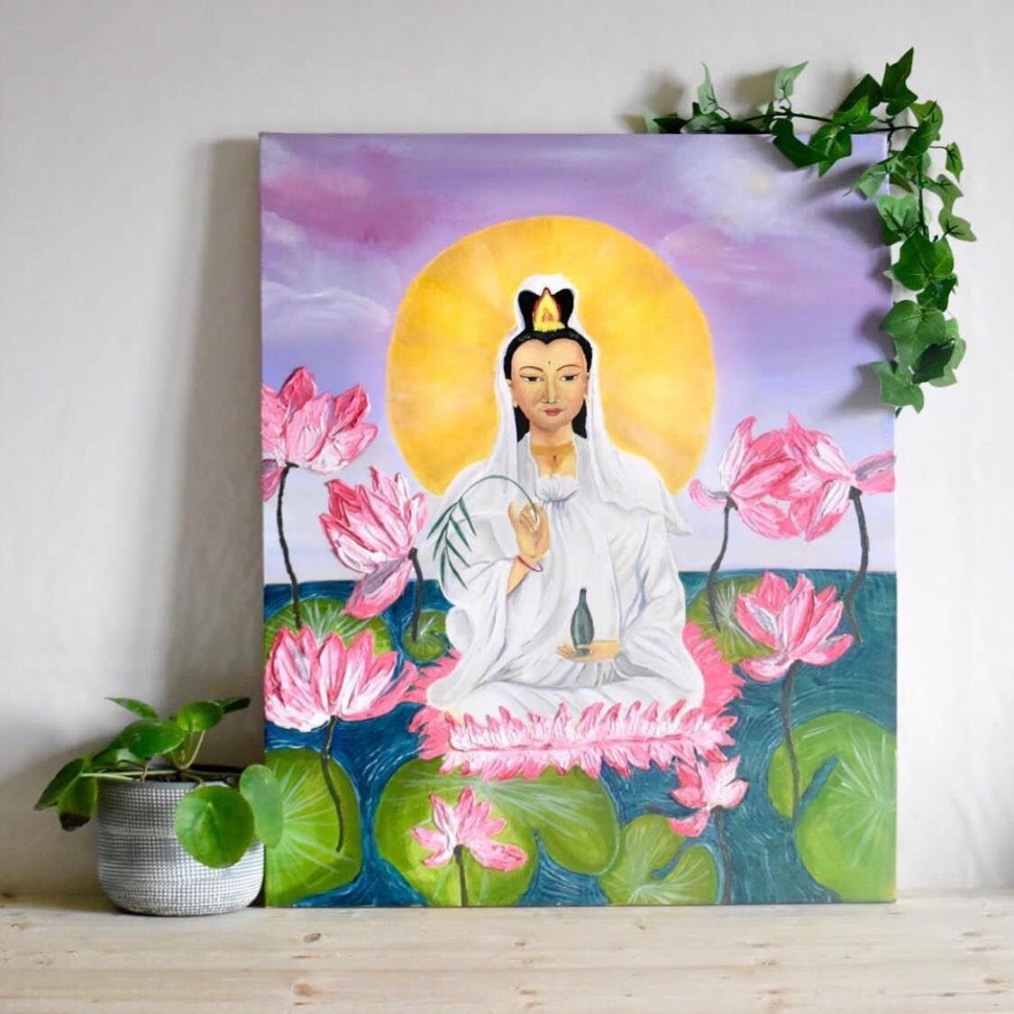 Quan Yin - The Goddess of Mercy and The Embodiment of Compassion. 

When I was a little girl, I see would depictions of Quan Yin everywhere. I remember one particular aunties house where I would sit by her shrine area and just stare at a poster of th