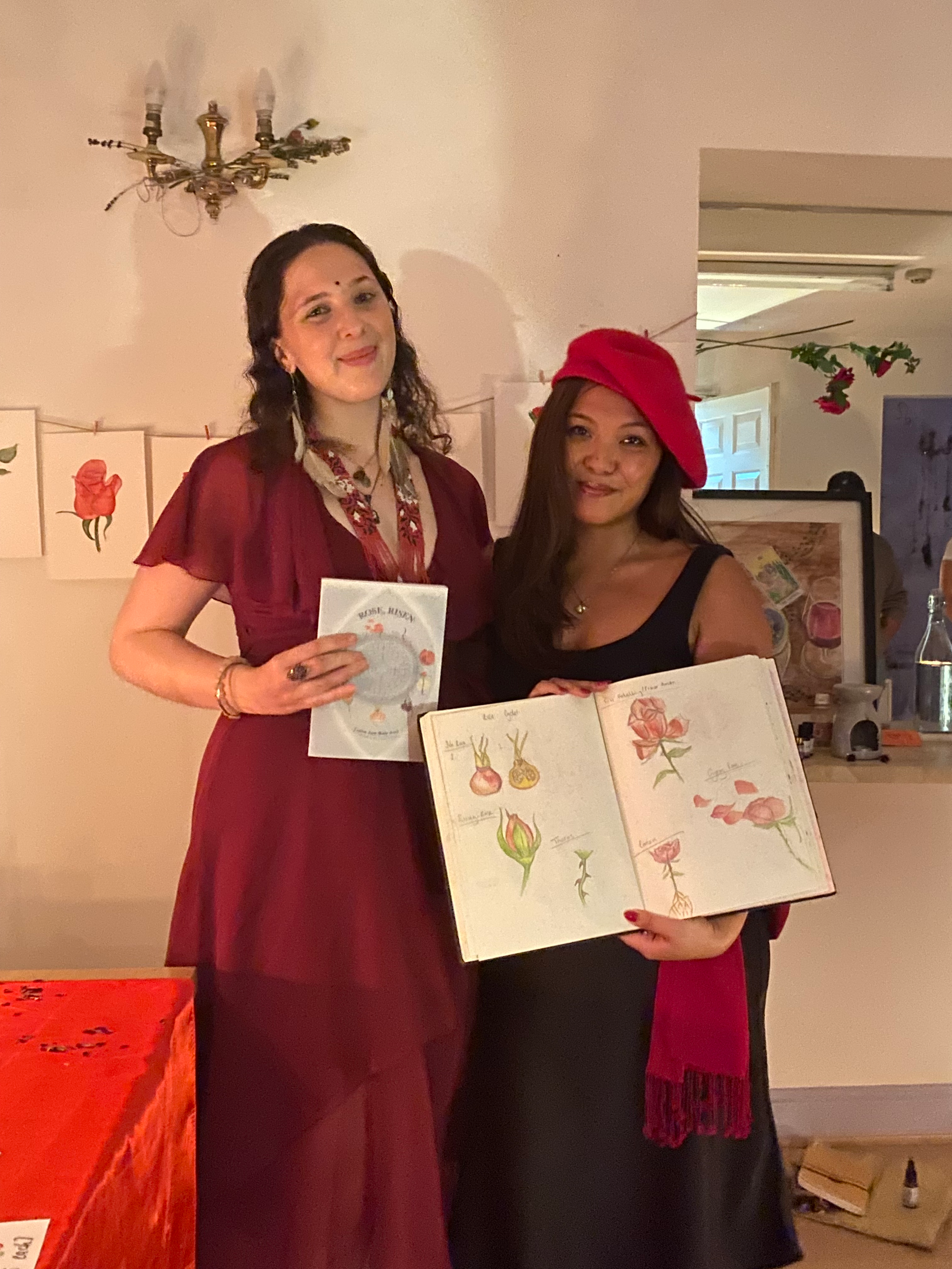 ✤ "The Author and The Artist" - Rose Risen by Louise Jane Rose Avey. Book launch in my studio.