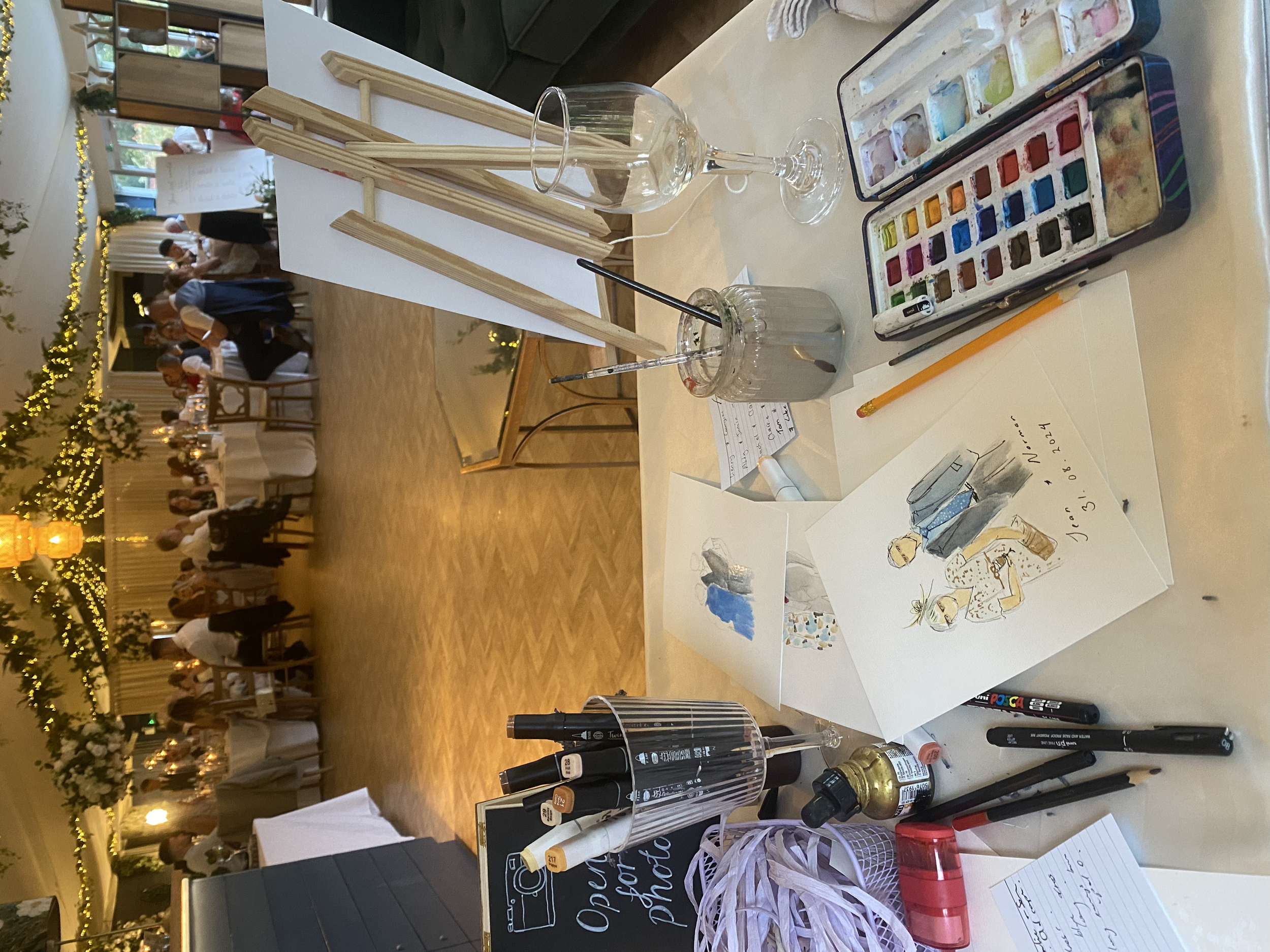 Wedding illustrations at Combermere Abbey