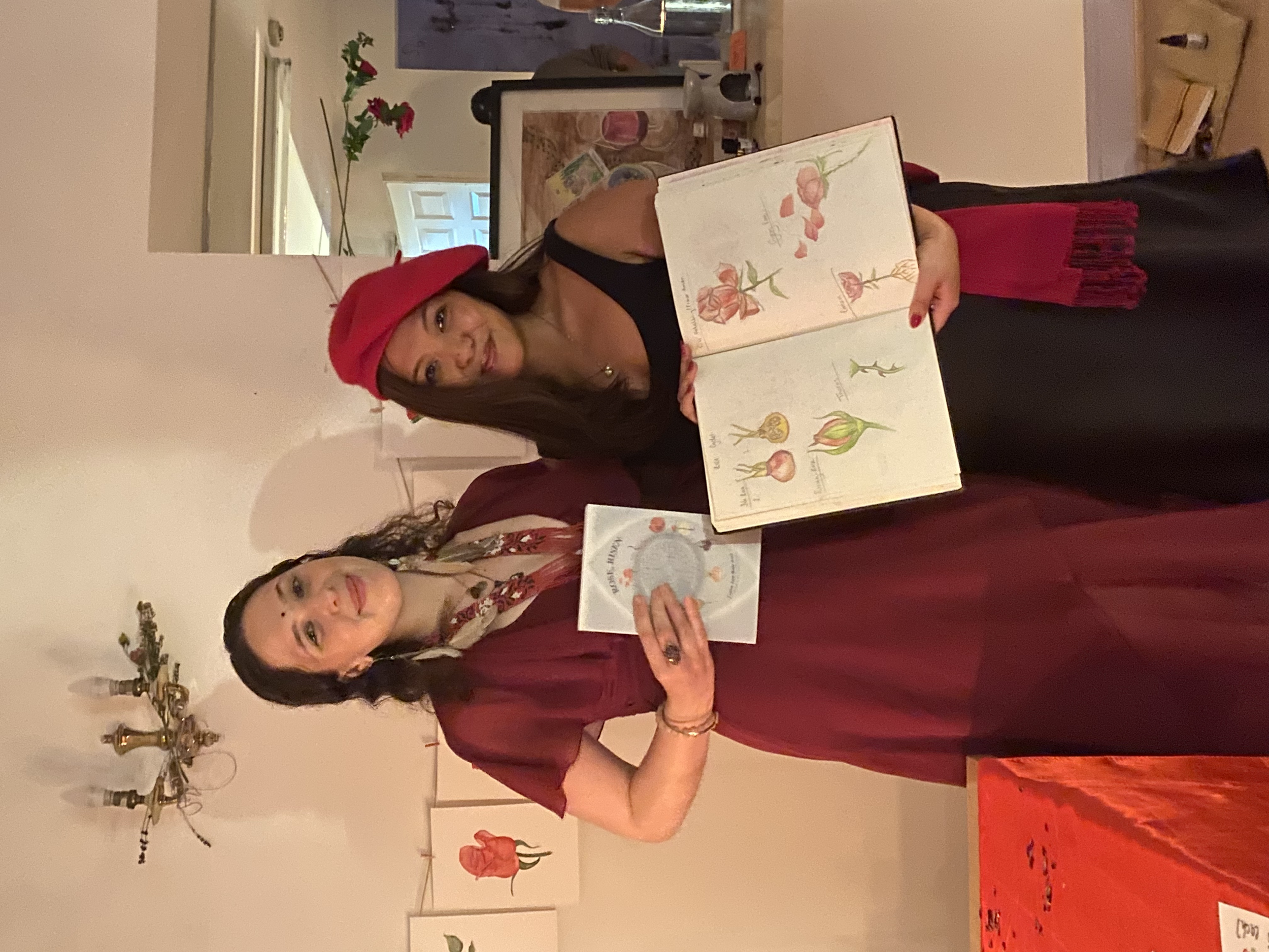 "The Author and The Artist" - Rose Risen by Louise Jane Rose Avey. Book launch in my studio.