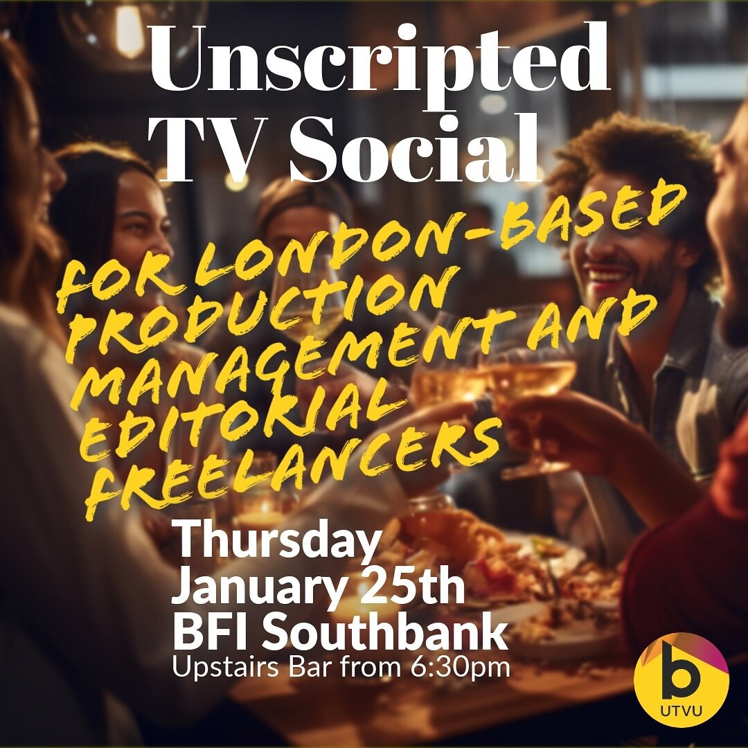 📢 VENUE REVEAL! 
🍻 Our social this Thursday will be held in the Upstairs bar at the BFI Southbank.
🚇 Nearest station: Waterloo
📺 Open to Production Management and Editorial freelancers in Unscripted TV.