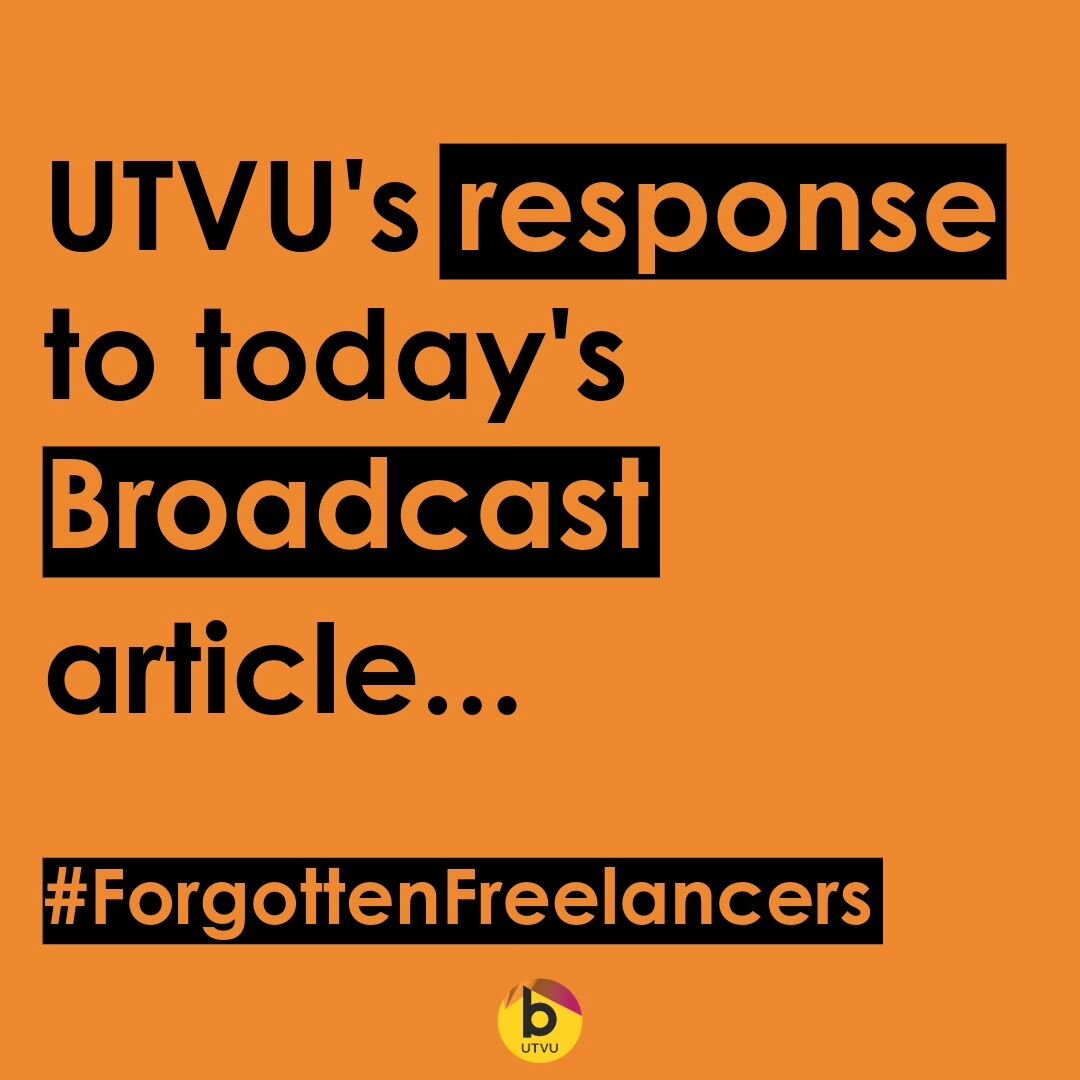 #ForgottenFreelancers once more: our response to Broadcast&rsquo;s article on the crisis.
____

The Bectu UTVU committee we're dismayed to read the latest @broadcastnow_mbi article on the Unscripted Crisis.

Once again, the #ForgottenFreelancers are 
