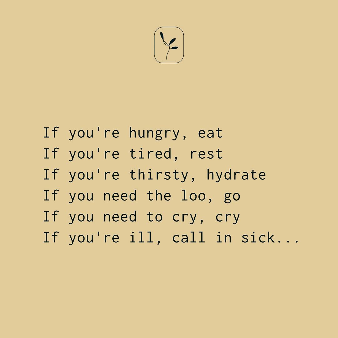 Sounds so bloody, laughably simple, doesn&rsquo;t it?  But many of us ignore our body&rsquo;s queues. At some point we stop listening to our bodies and become disconnected to them.

We diet and override our hunger signals, are &ldquo;too busy&rdquo; 