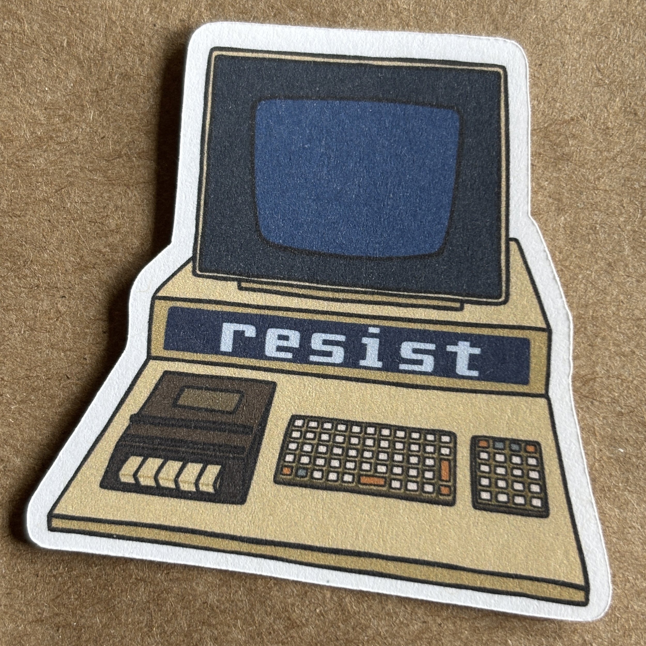 Resist Commodore PET computer sticker — AnneArchy