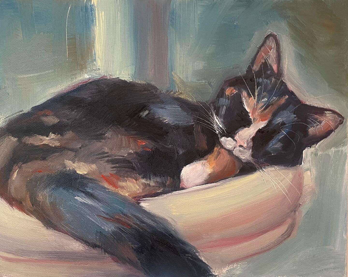 kitty in oil for @reganpavlock birthday💋