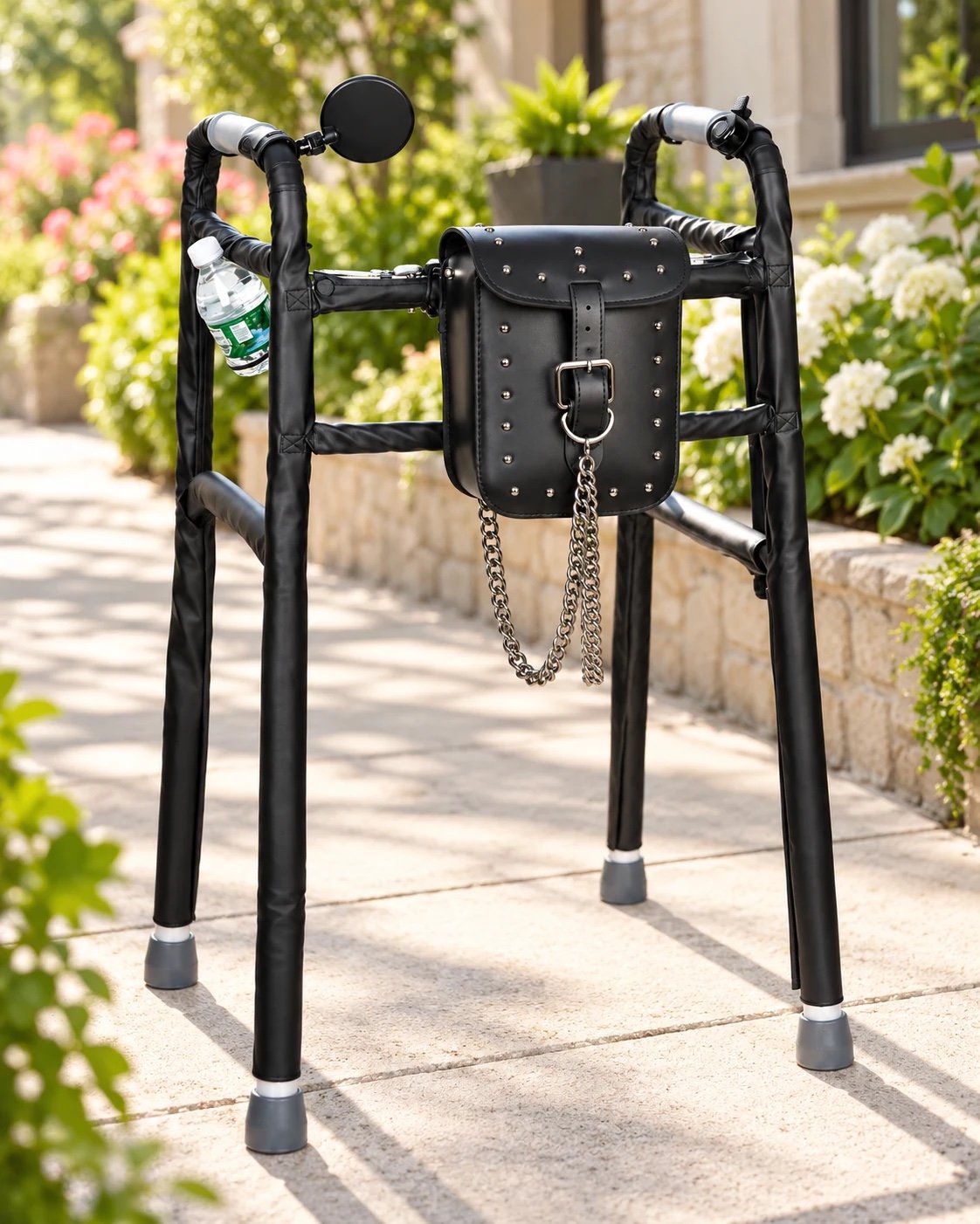 Moto Mama Moto Pops Whimsy Walkers decorative kit in an outdoor lifestyle setting