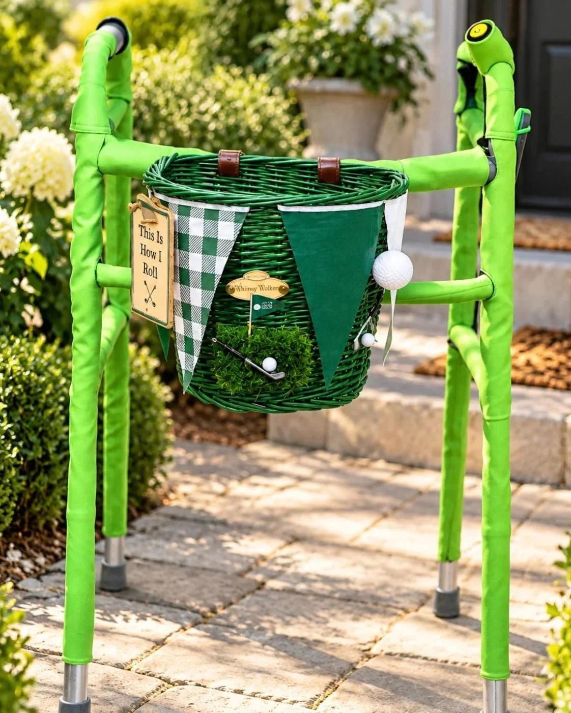 Tee Time Whimsy Walkers decorative accessory kit in a lifestyle setting