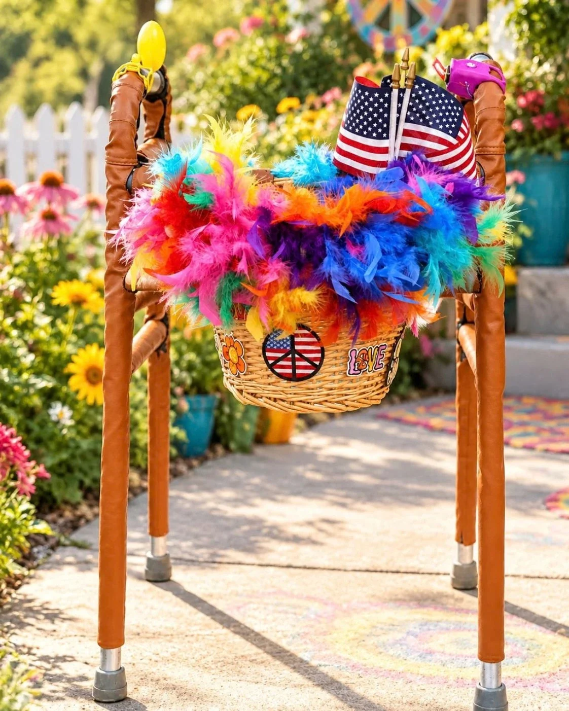 Movin’ & Groovin’ Whimsy Walkers decorative accessory kit in a lifestyle setting
