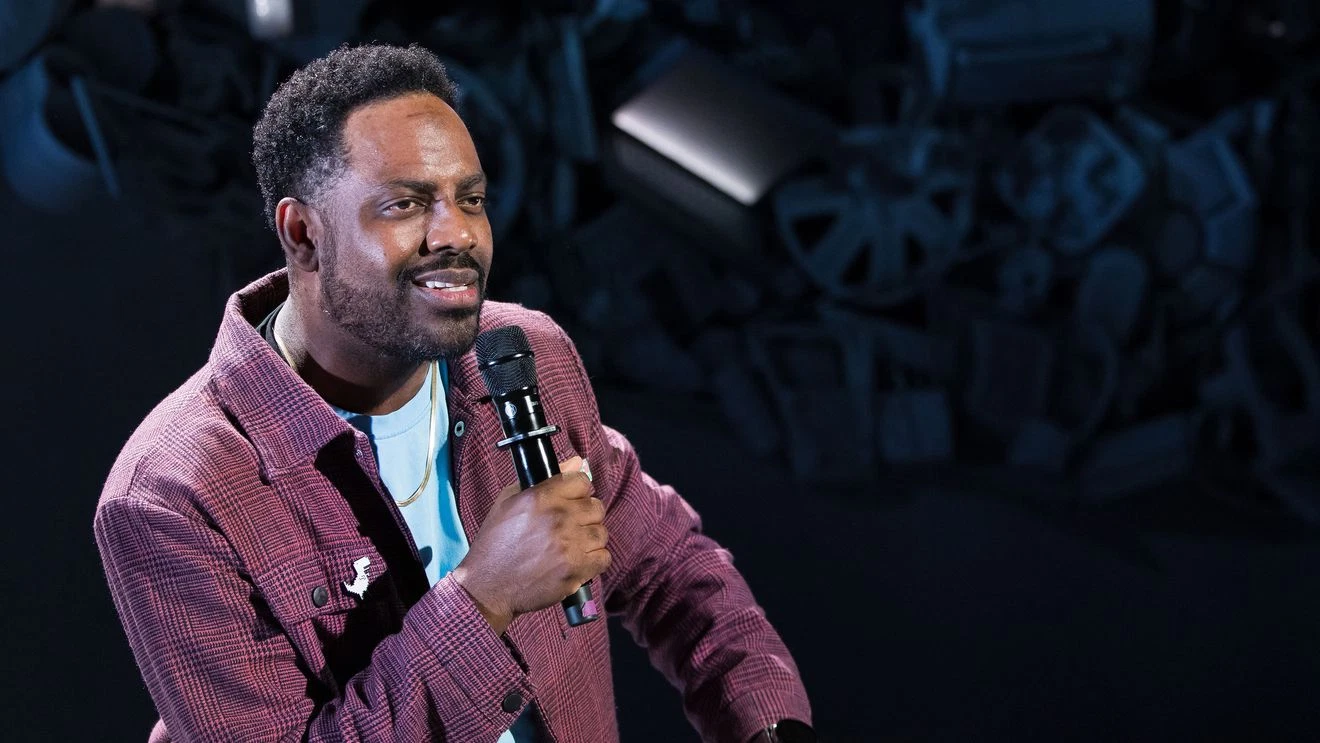 Baron Vaughn in Baron Vaughn: Cycle Breaker, as part of The Logan Festival or Solo Performance, August 20 - 30. Photo by Ron Heerkens Jr./Goat Factory Media
