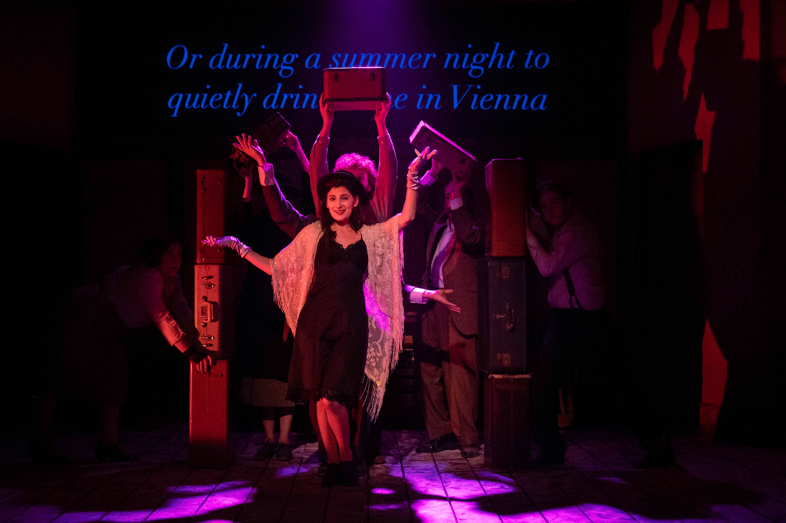 (l-r) Nicole Halmos, Lauren Hart, Ethan J. Miller, Zach Brewster-Geisz, and Ben Ribler in Indecent, June 4 - 28. Photo by Teresa Castracane Photography.
