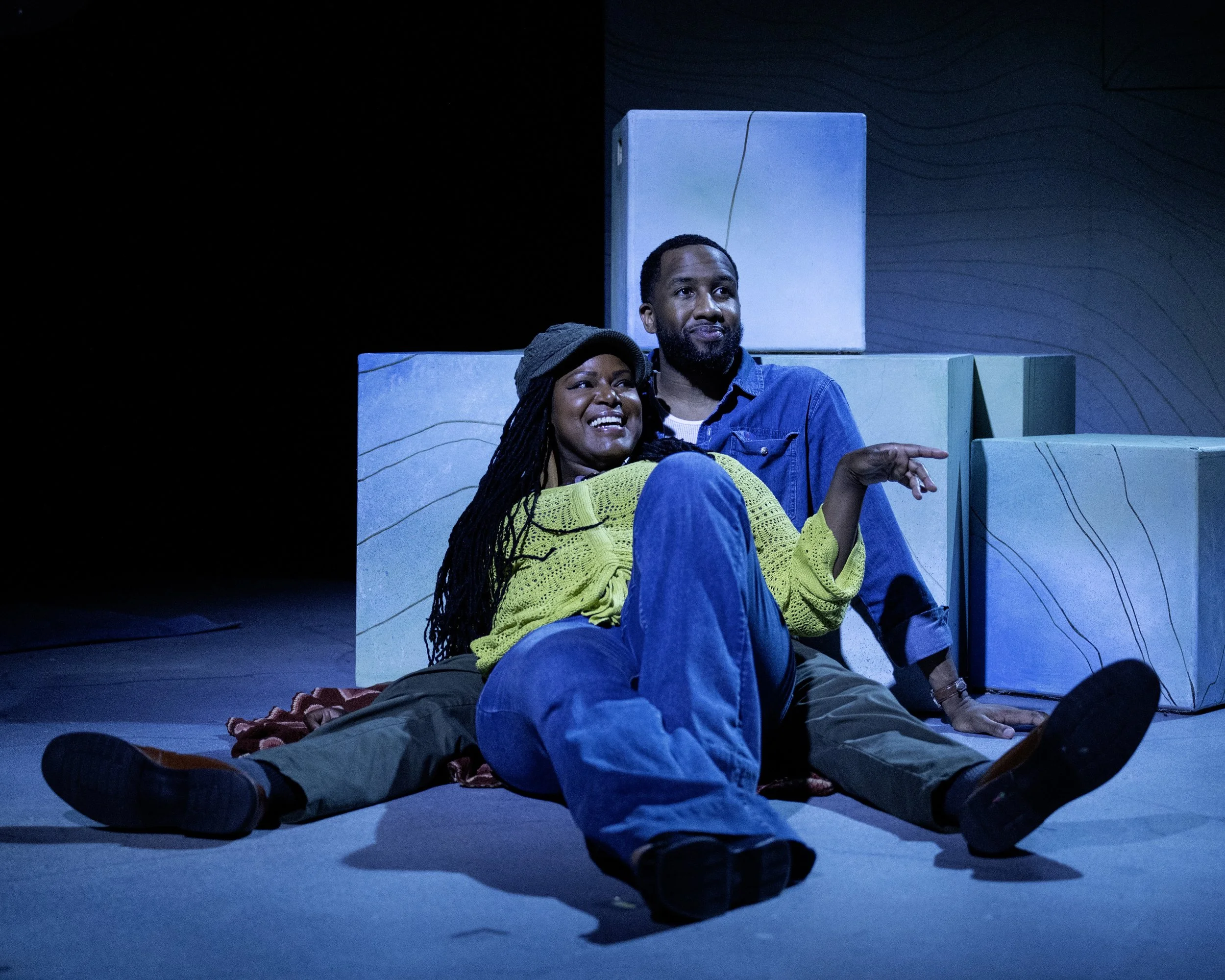 (l-r) Jasmine Joy Brooks and Shawn Sebastian Naar in Young Americans, April 9 - 26. Photo by Teresa Castracane Photography.