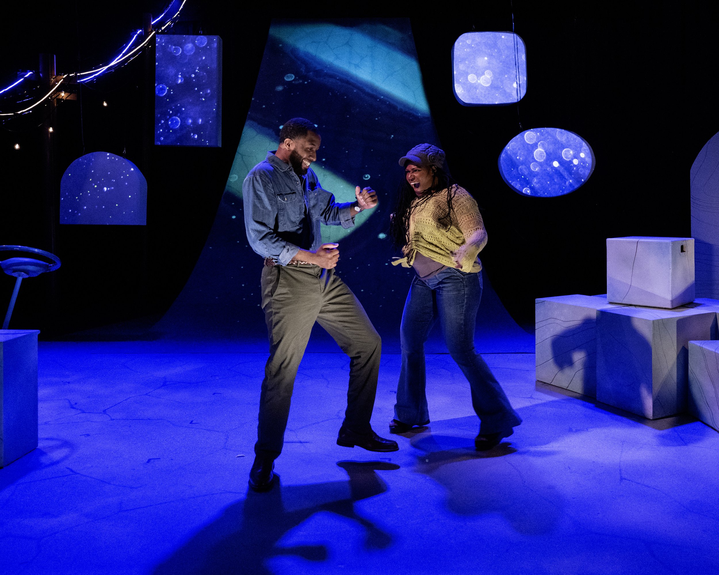 (l-r) Shawn Sebastian Naar and Jasmine Joy Brooks in Young Americans, April 9 - 26. Photo by Teresa Castracane Photography.