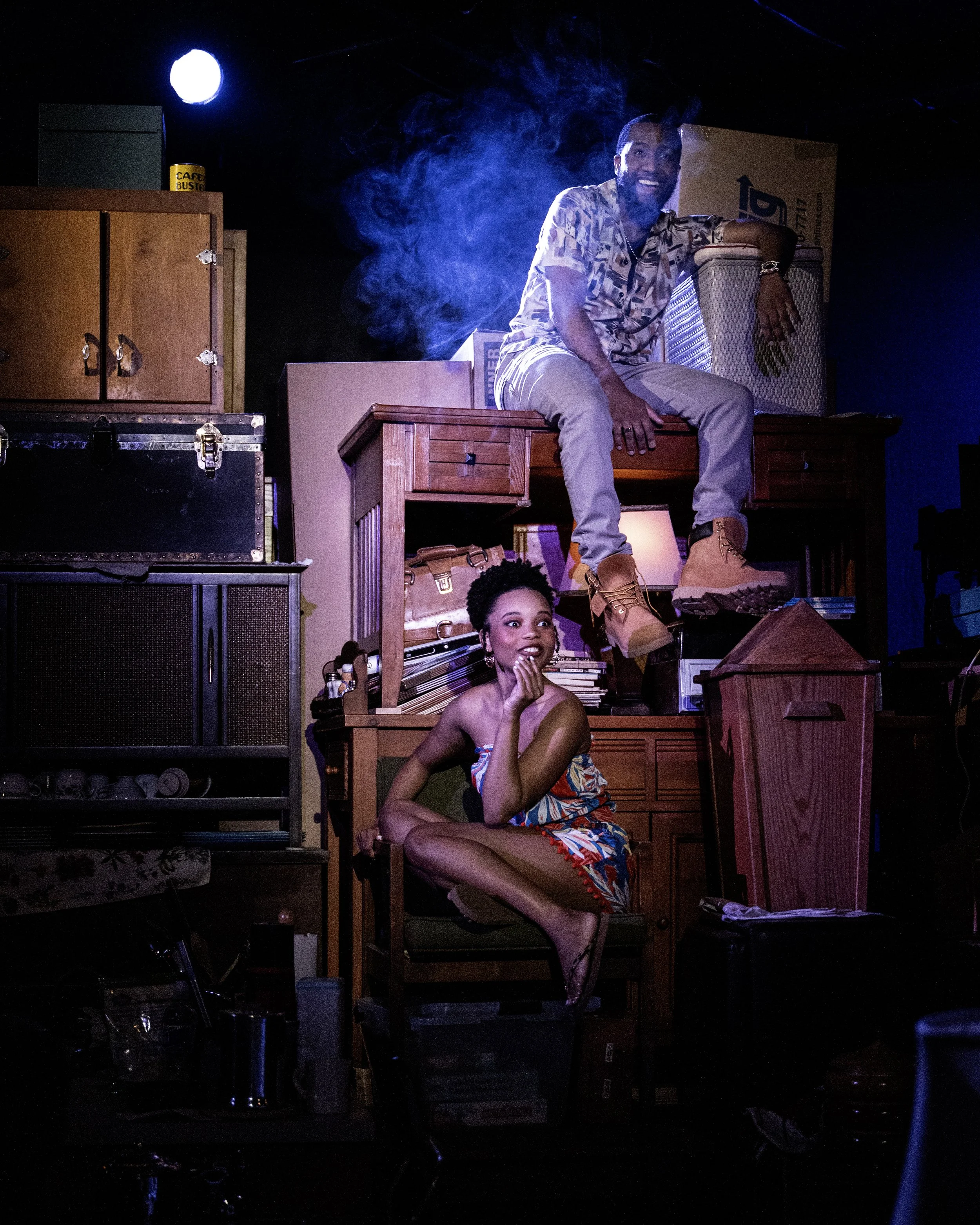 (l-r) Hannah Taylor and Shawn Sebastian Naar in Between Riverside and Crazy, February 26 - March 8. Photo by Teresa Castracane Photography