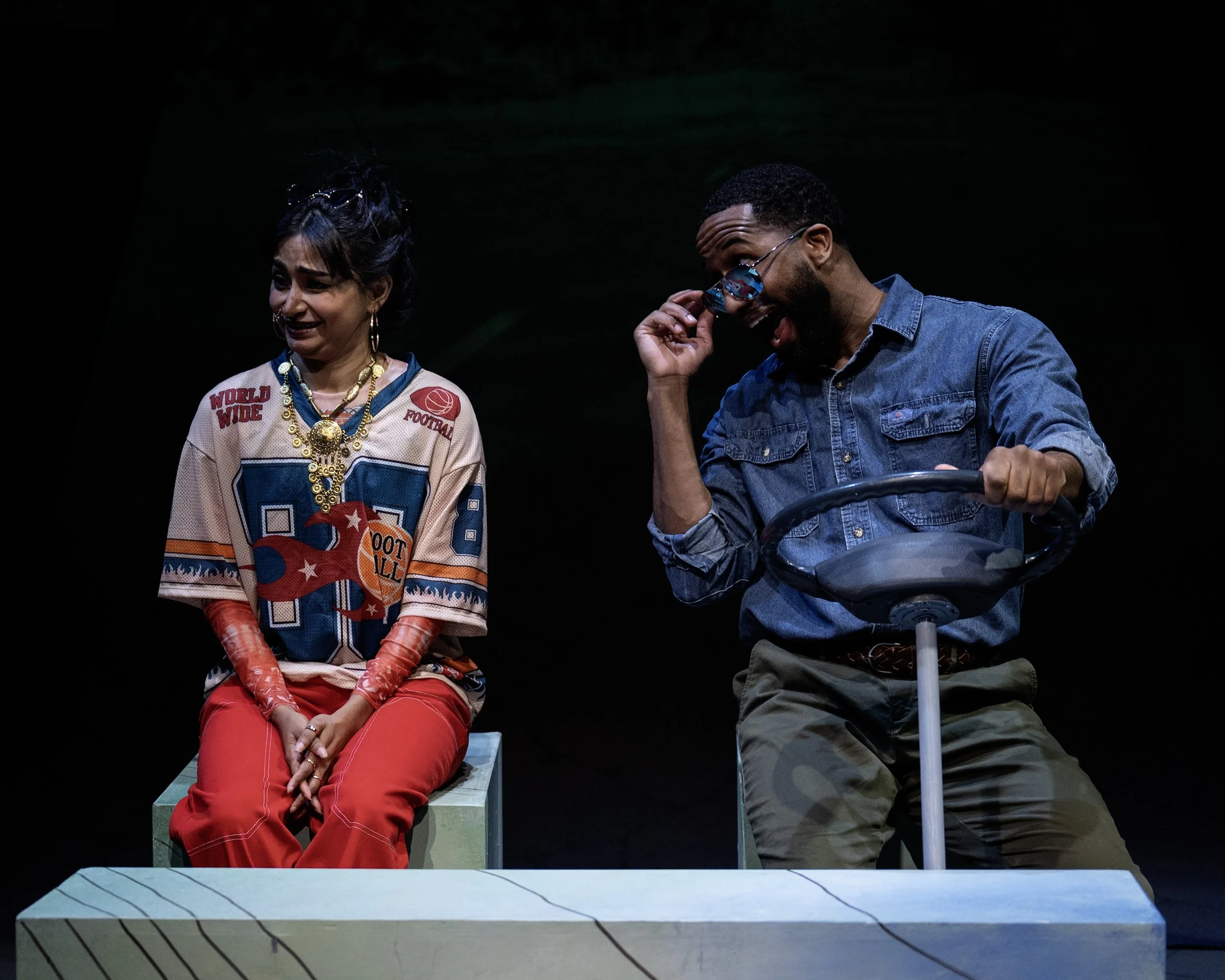 (l-r) Surasree Das and Shawn Sebastian Naar in Young Americans, April 9 - 26. Photo by Teresa Castracane Photography.