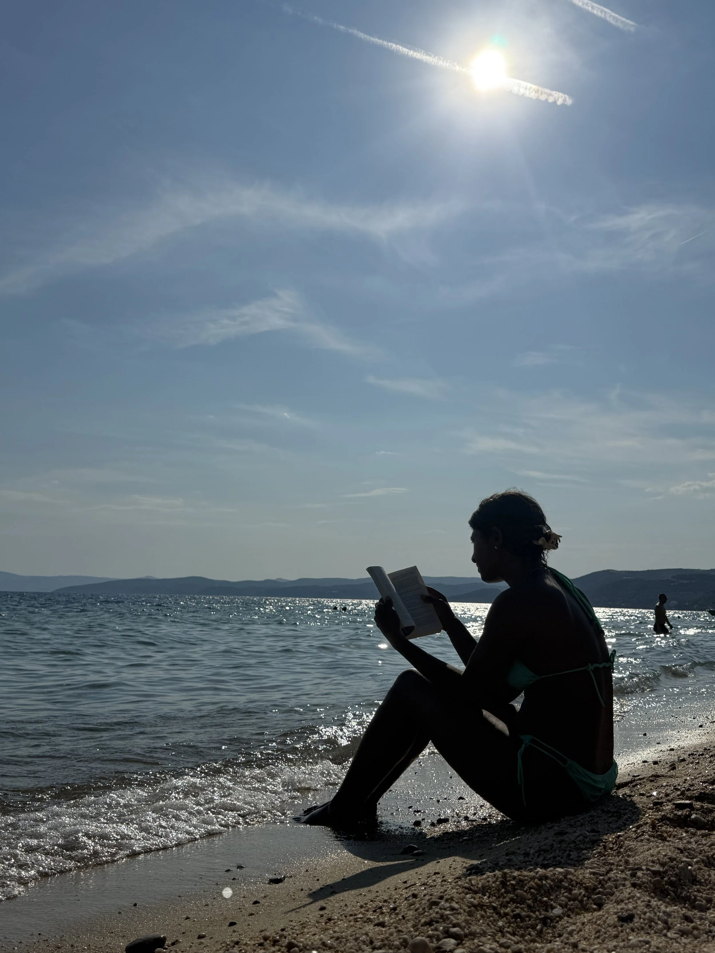 Students spending time at the beach in Halkidiki after jewellery training by Stelios Karantonas