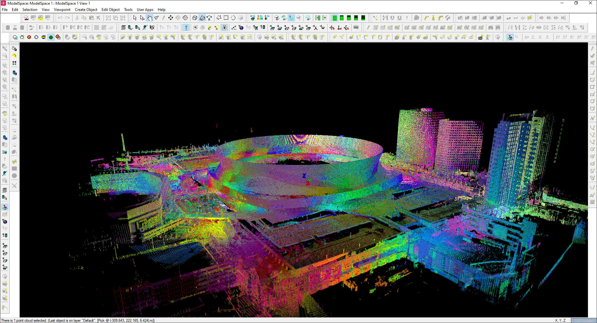 Point cloud processing software, Cyclone (image courtesy of ZELUS)