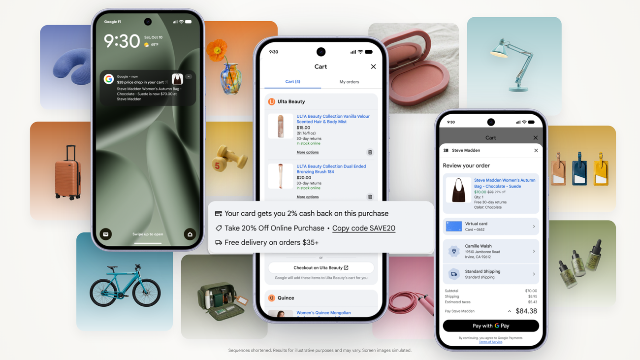 Google blog hero for Universal Cart launch: An intelligent new shopping cart (Suresh Ganapathy, 15 Oct 2026)