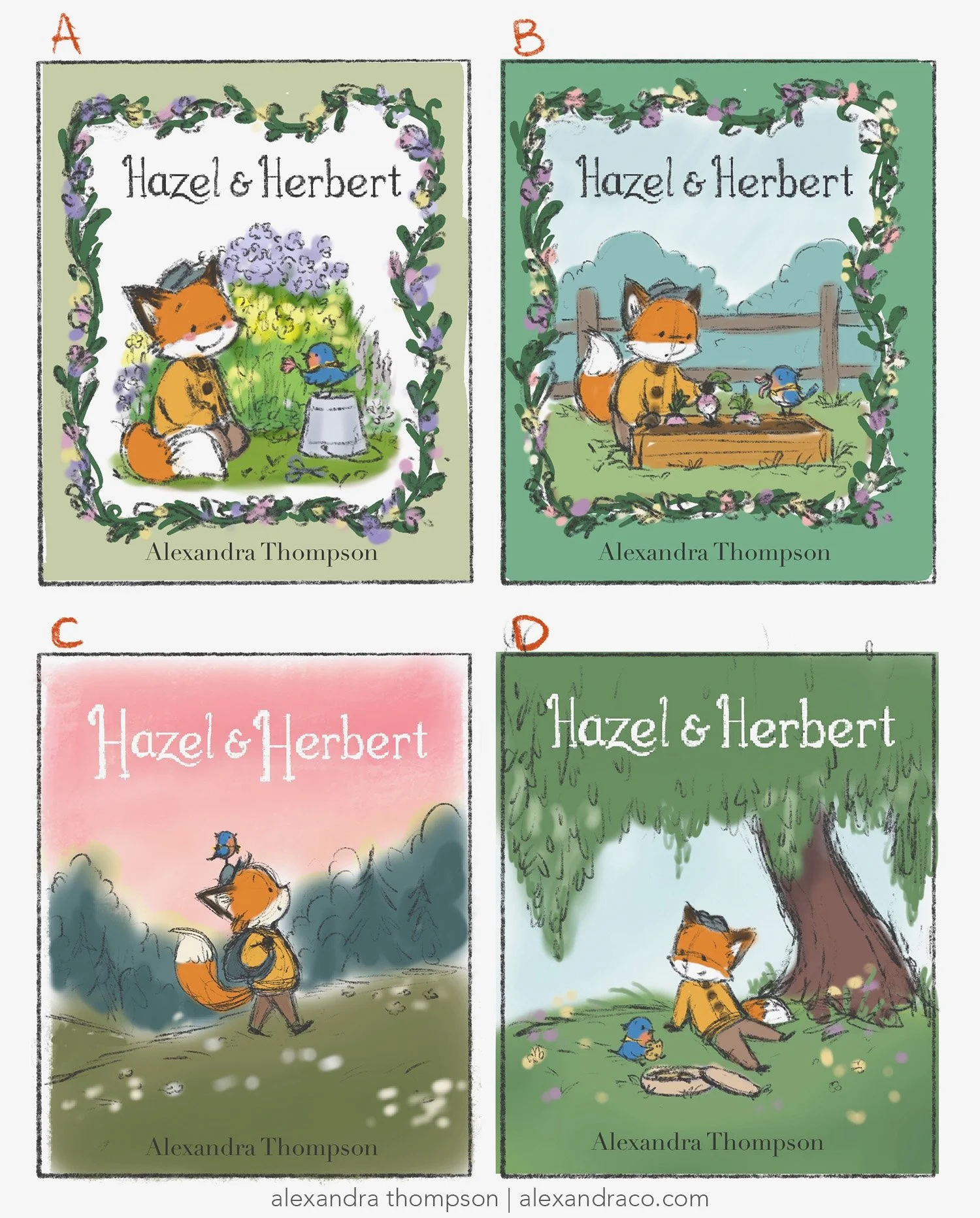 The Making of a Picturebook Cover - Hazel and Herbert. — Alexandra ...