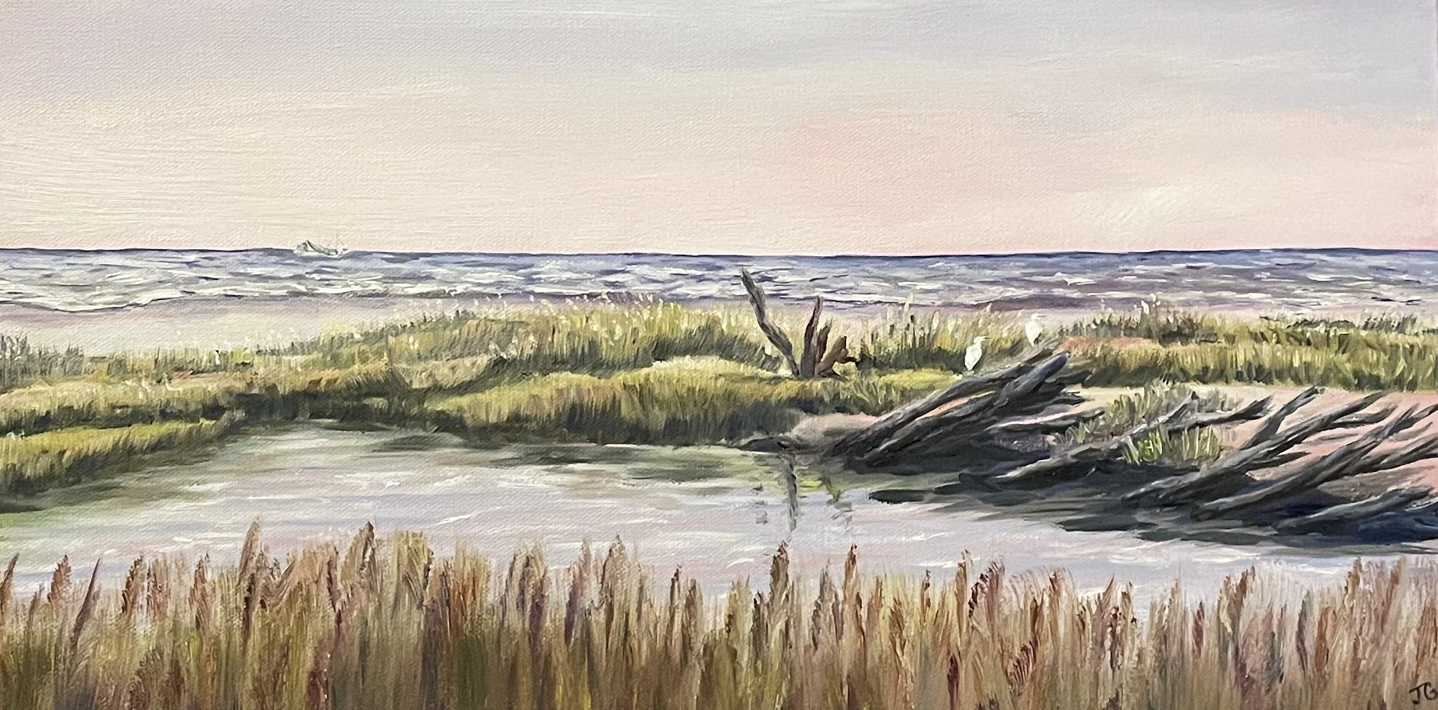"A Shore Thing"
10" x 20" gallery canvas
Oil  325.00