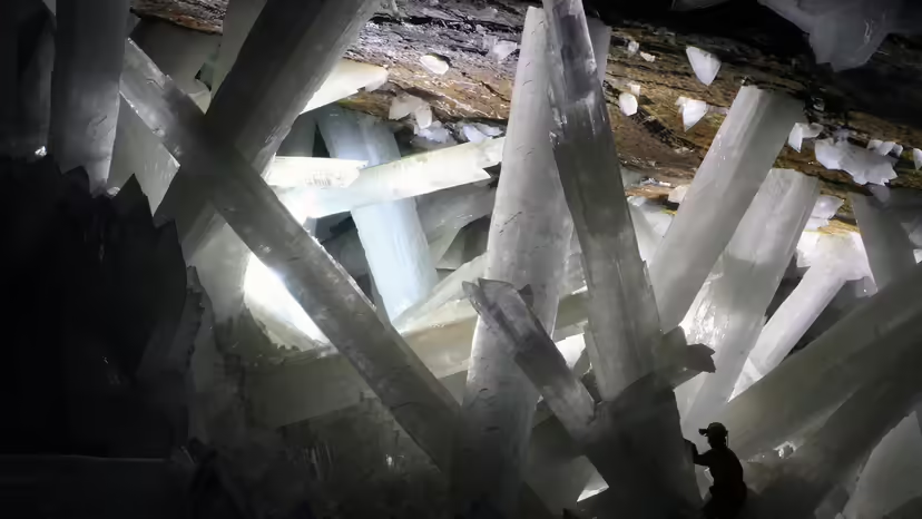 This cave in Mexico is breathtaking and is covered in colossal white ...