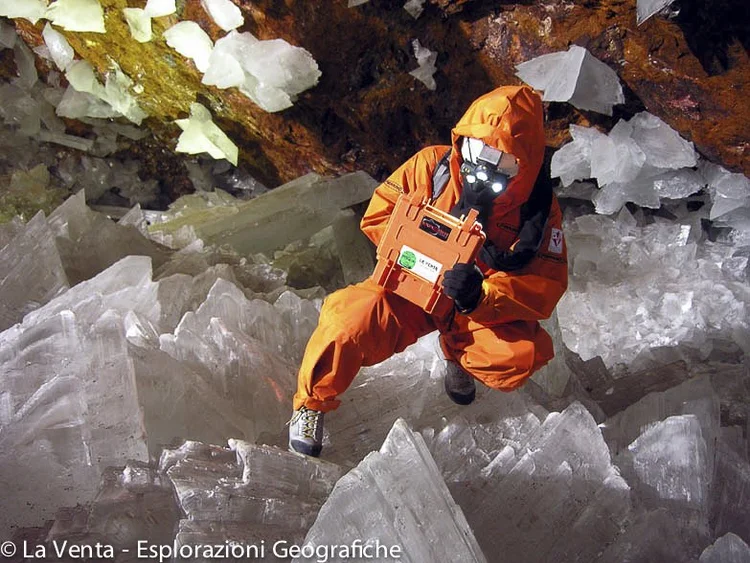 This cave in Mexico is breathtaking and is covered in colossal white ...