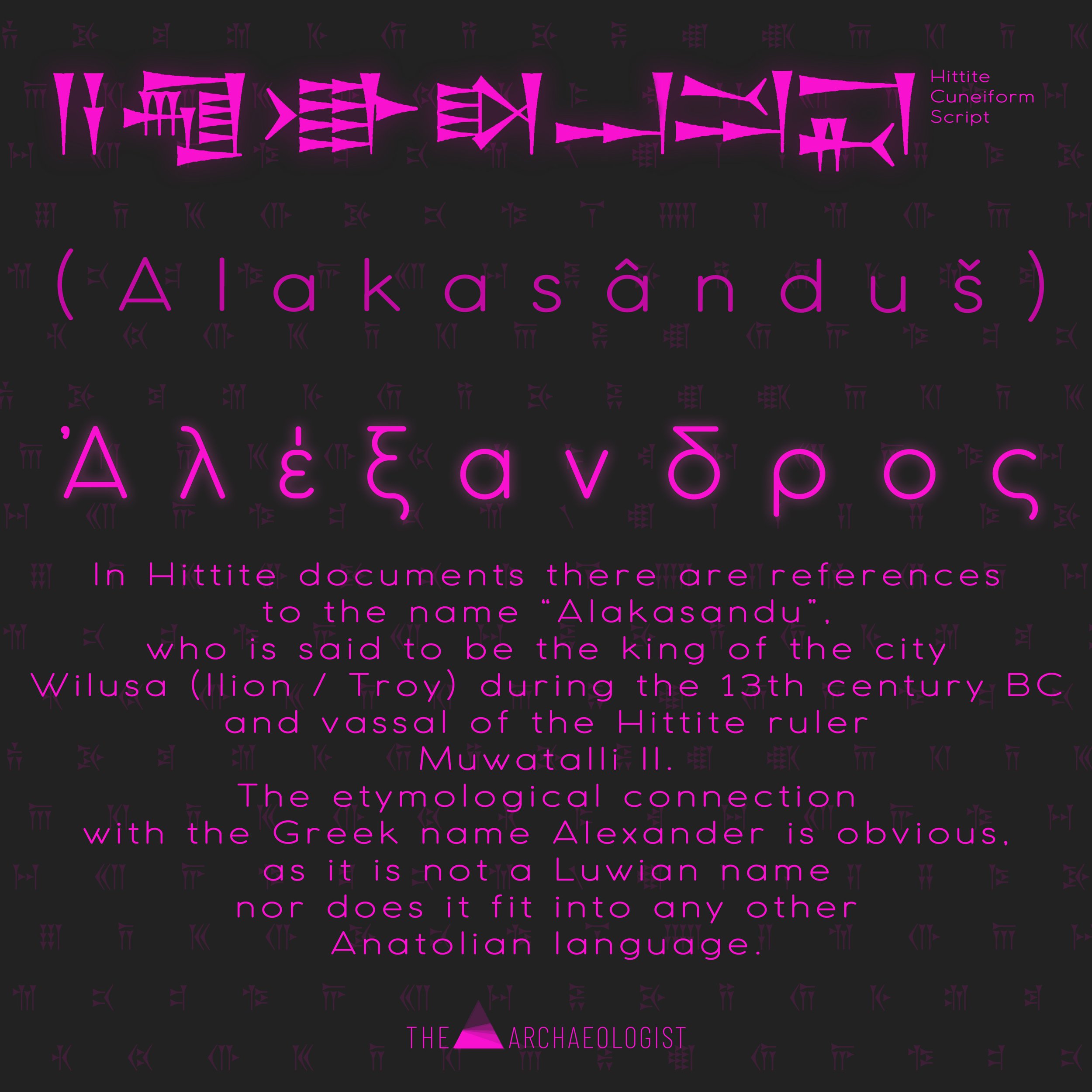 Alakasandu' - Alexander: A Greek Name in Hittite Cuneiform Text?