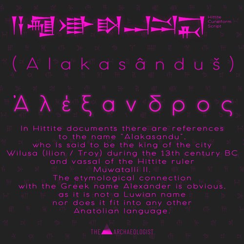 Alakasandu' - Alexander: A Greek Name in Hittite Cuneiform Text?