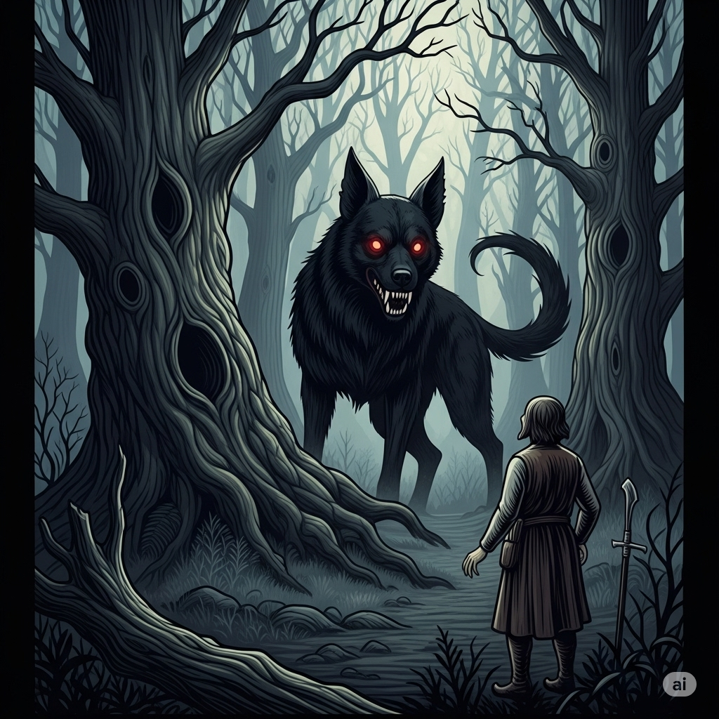 The Myth of the Black Dog in European Folklore