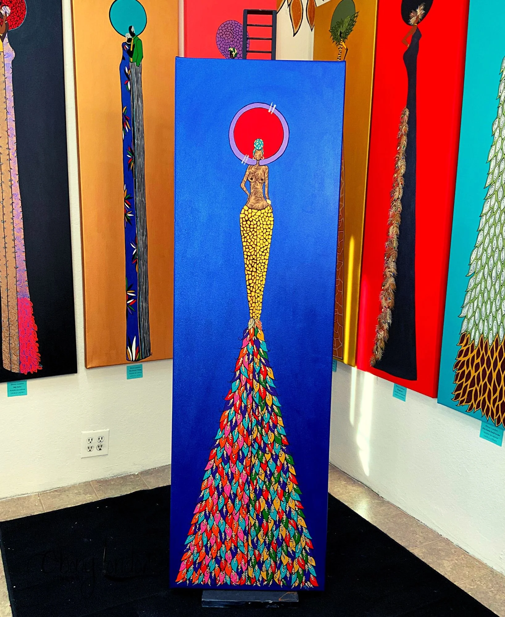 Regal / Acrylic on canvas / 2 ft w x 5.5 ft l /AFP