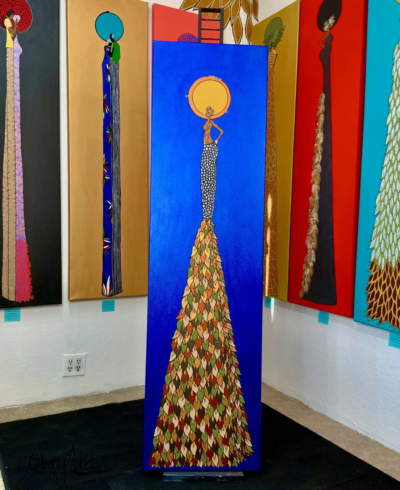 Poise / Acrylic on canvas / 1.5 ft w x 5.5 ft l /AFP