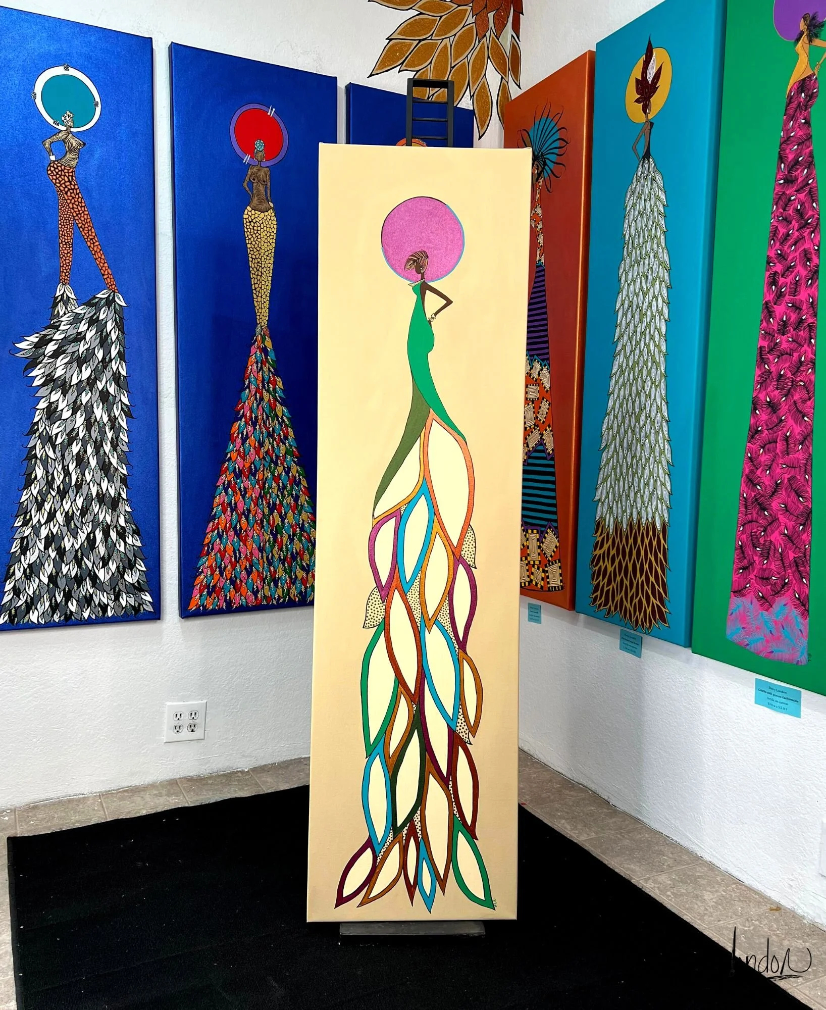 Delicate like a bomb/ Acrylic on canvas/ 1.5 ft w x 5.5 ft l/ AFP