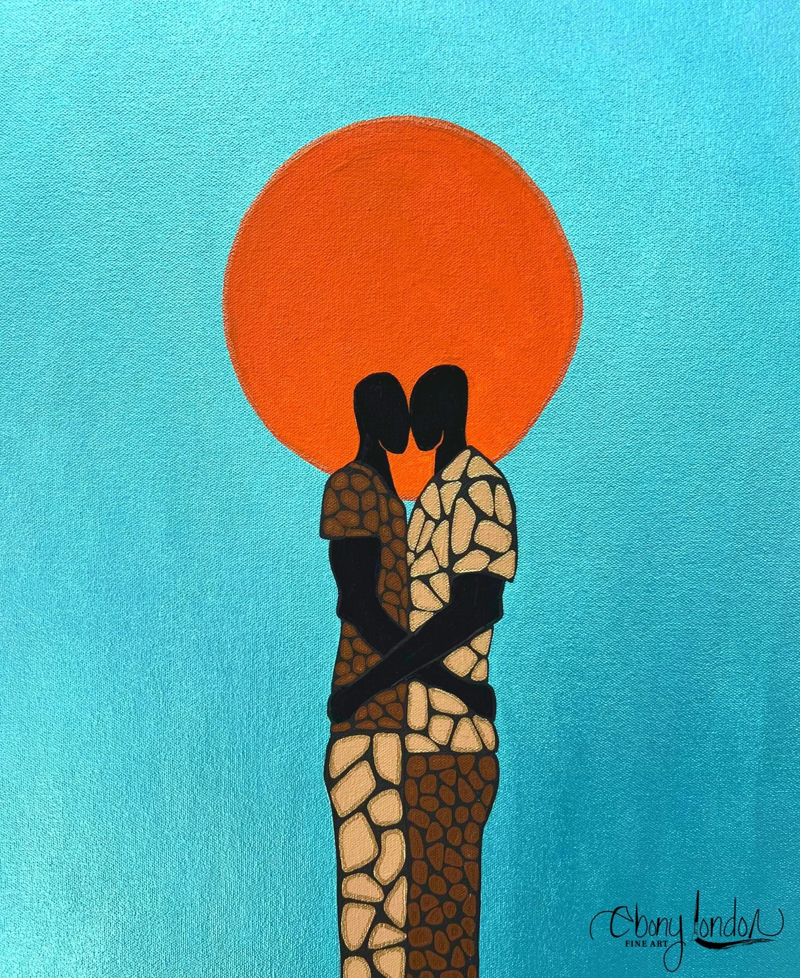 When I found you (close up)/Acrylic on canvas/ 1.5 ft w x 5.5 ft l/ AFP