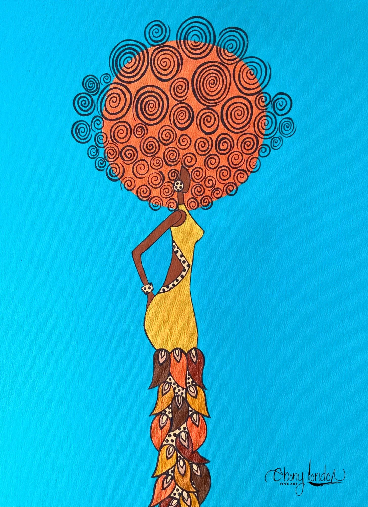 Alluring (close up)/ Acrylic on canvas / 1.5 ft w x 5 ft /Sold