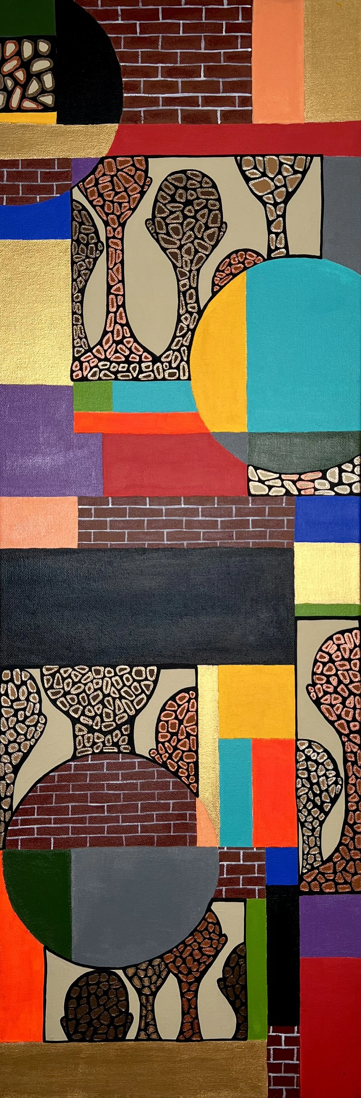 Title: Community Spirit
Artists: Gerry GOS” Simpson & Ebony London
Dimensions: 12” x 36”
Medium: Acrylic on canvas
